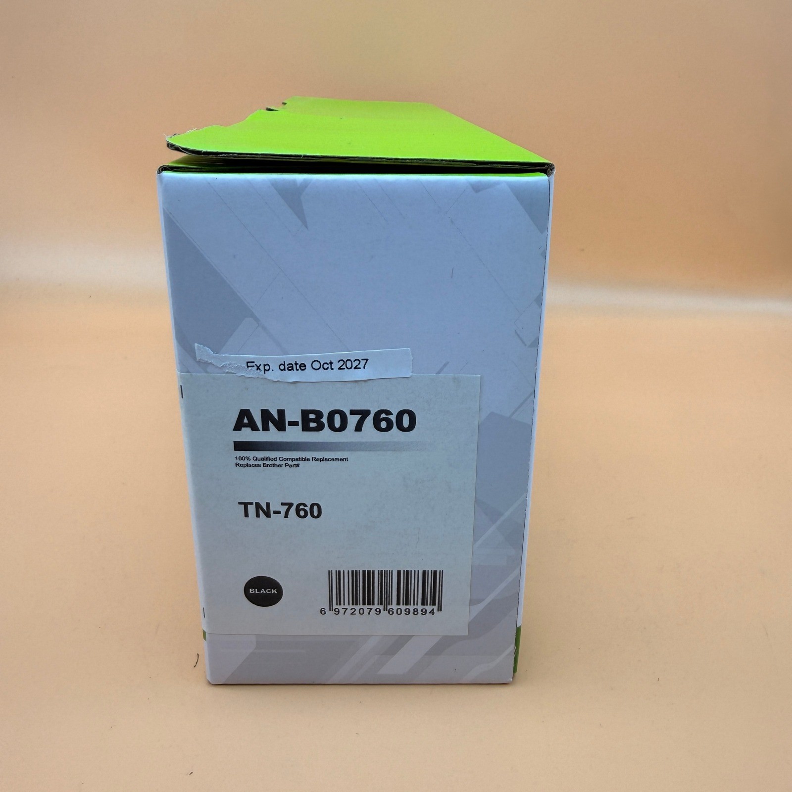Premium Printer Toner Cartridge AN-B0760 EXP 10/2027 For Brother BR-TN760 Black