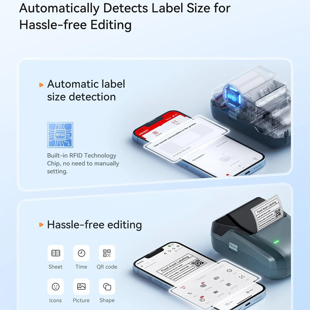 NiiMbot B1 Thermal Label Printer Bluetooth Wireless Portable Sticker Maker