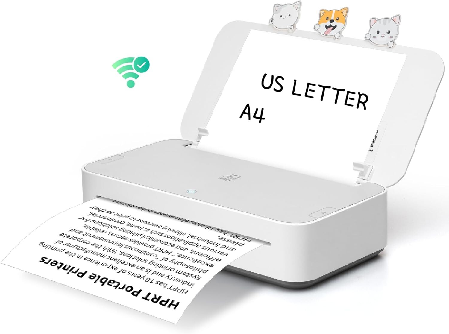 HPRT GT1 Thermal Transfer Inkless Printer, Wi-Fi High Resolution For Home/Office