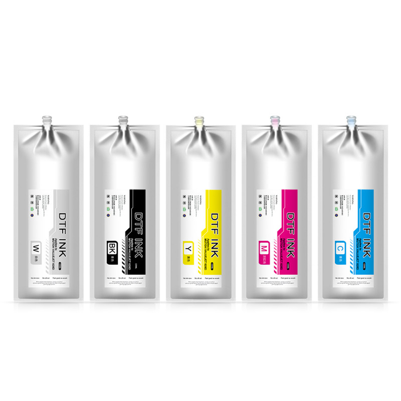 1000ml 5-Color DTF Ink Bags for Textile Printing Works with MUTOH VALUEJET 628D