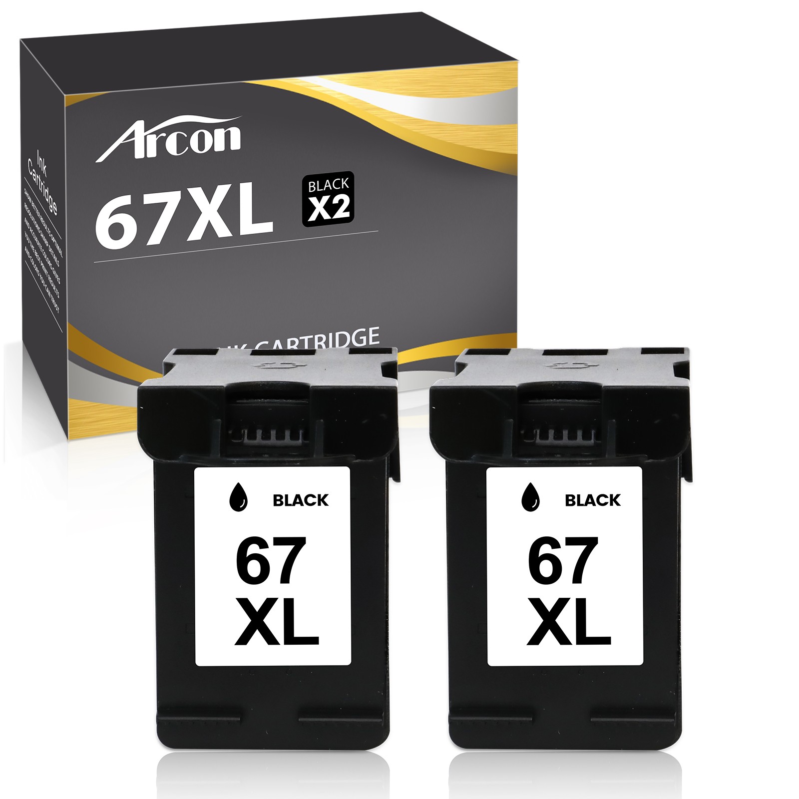 67XL Ink Cartridge for HP 67 Ink Deskjet 2700e 2755e 2800e 4155e Envy 6000 6458e