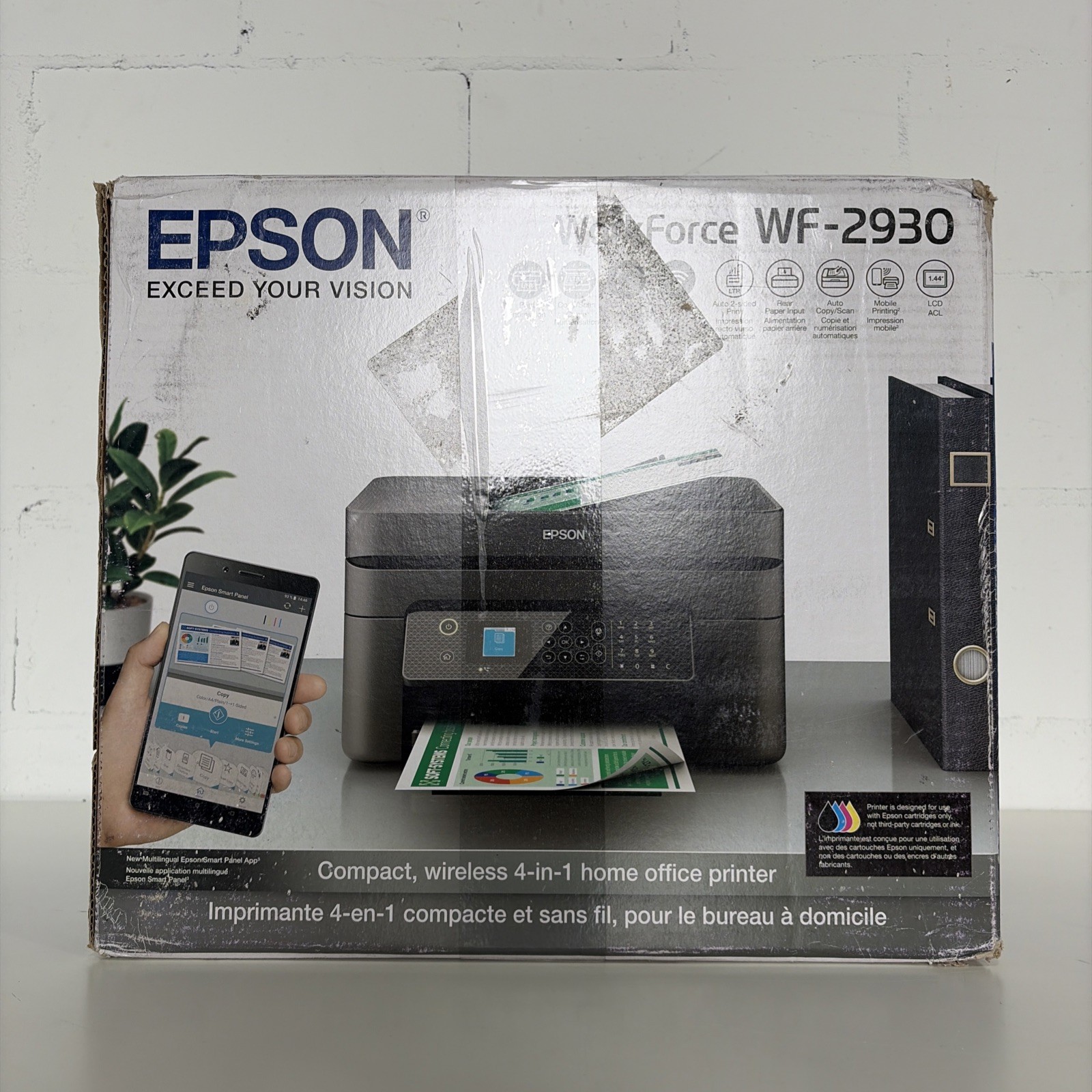 Epson WorkForce WF-2930 Wireless All-in-One Color Inkjet Printer C11CK63201-NEW