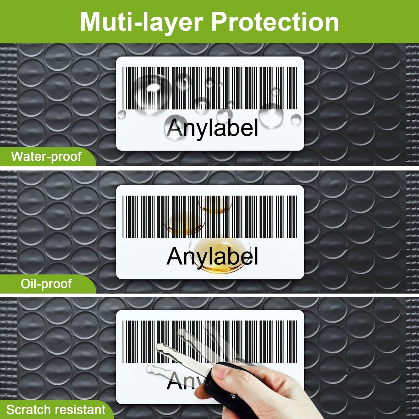 2″ x 1″ Direct Thermal Barcode Labels – 12 Rolls, 1300 Labels/Roll, Perforated P