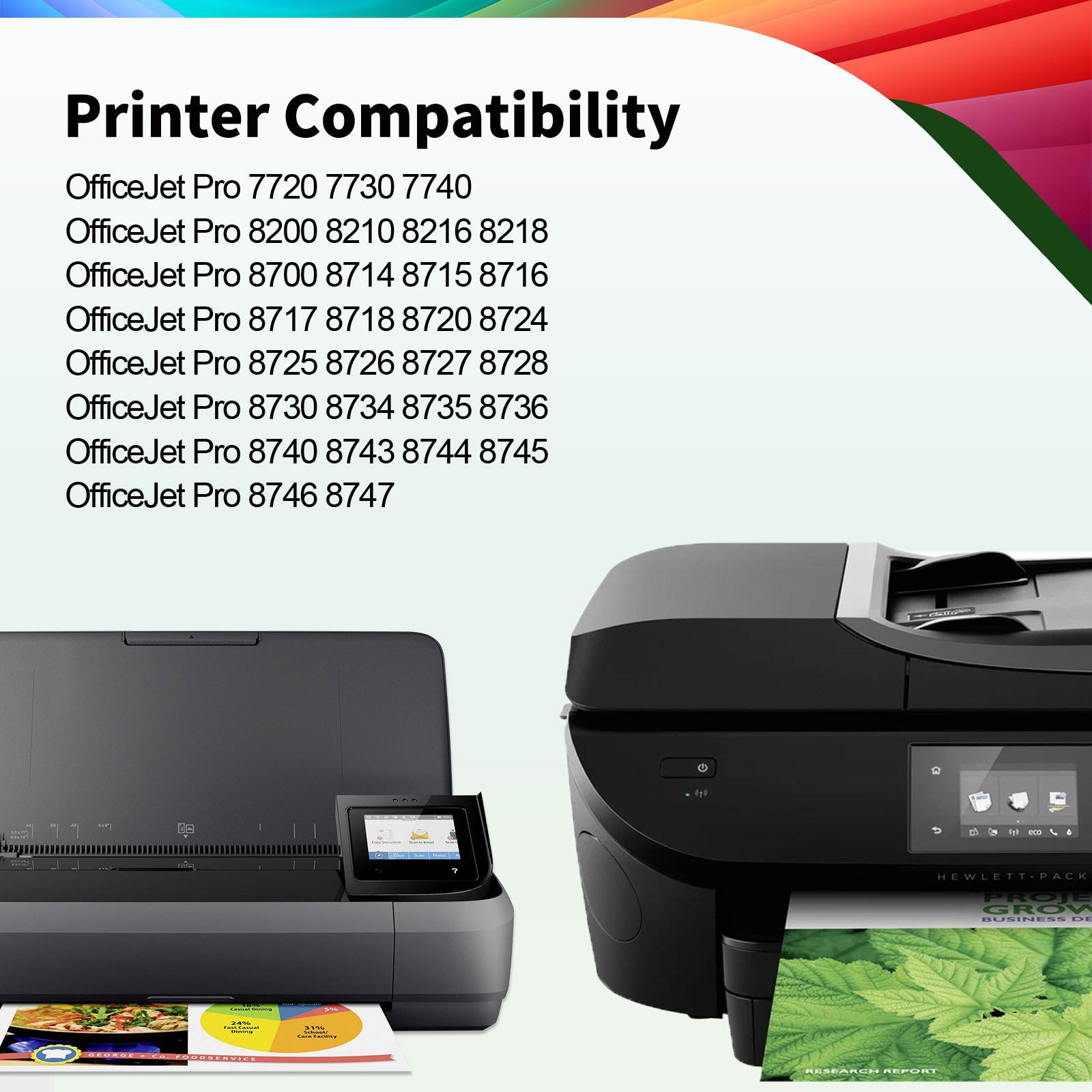 4pk 952XL 952 XL Ink Cartridges For HP OfficeJet Pro8710 7740 8720 8715 8703