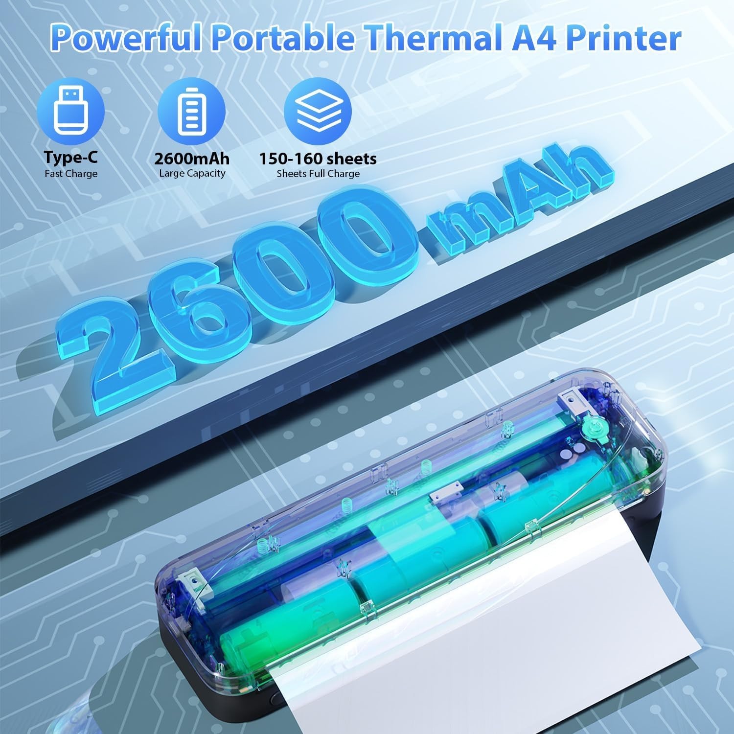 Phomemo M833 Thermal Printer Portable Mobile Inkless Printer for A4/USLetter LOT