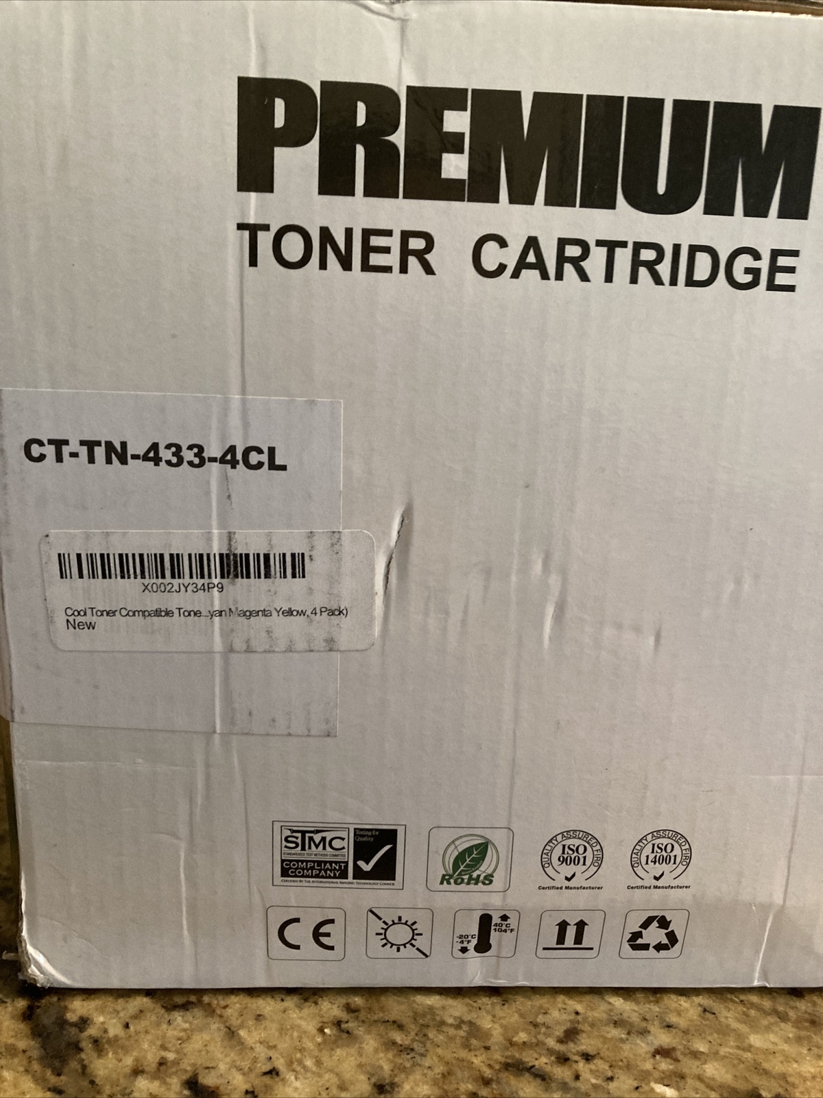 Laser Jet Toner Cool CT-TN-433-4CL Sealed 4pk Compatible TN-433BK 433C 433Y 433M