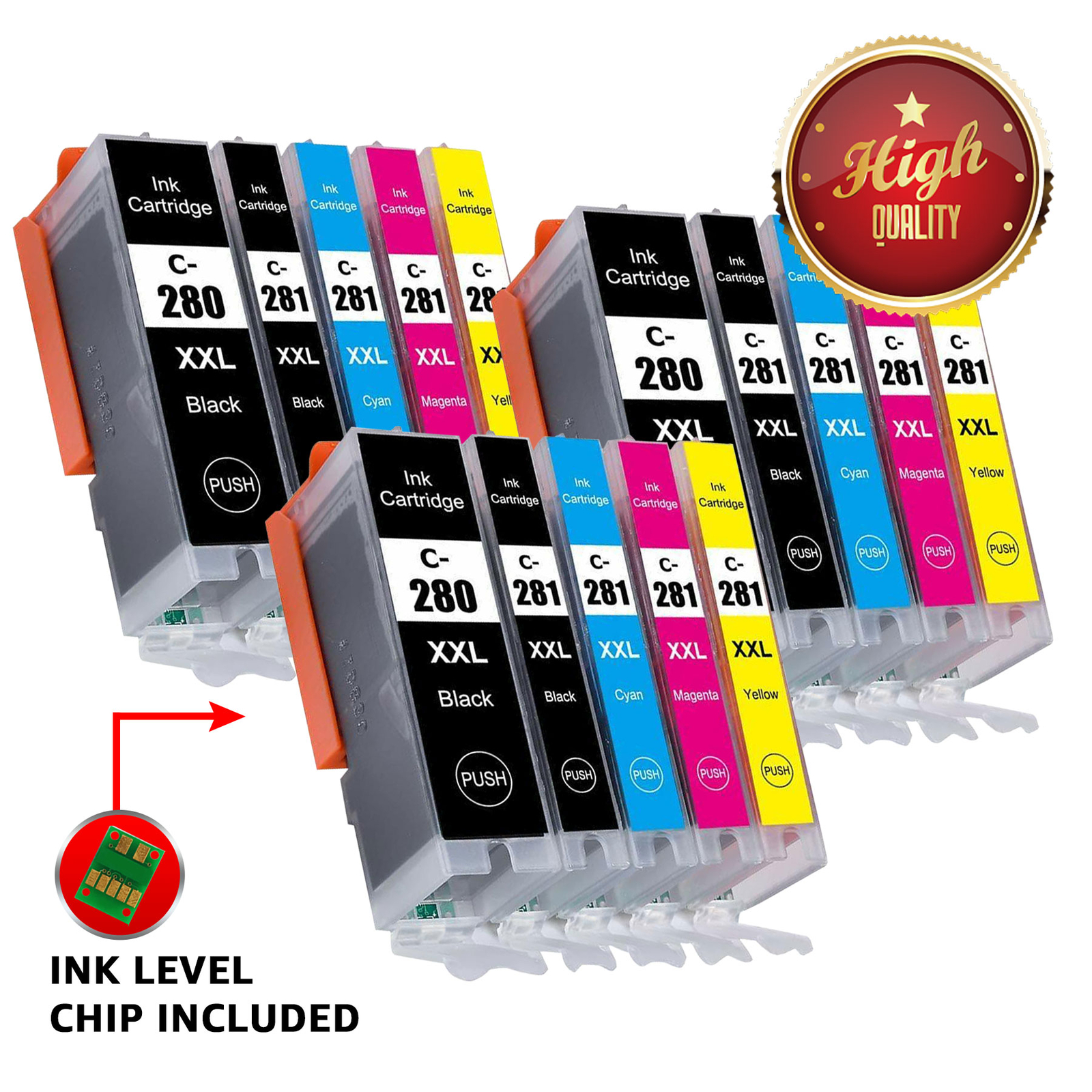 XXL PGI-280 CLI-281 Printer Ink for Canon Pixma TS6320 TR8620A TR8622A TS702A