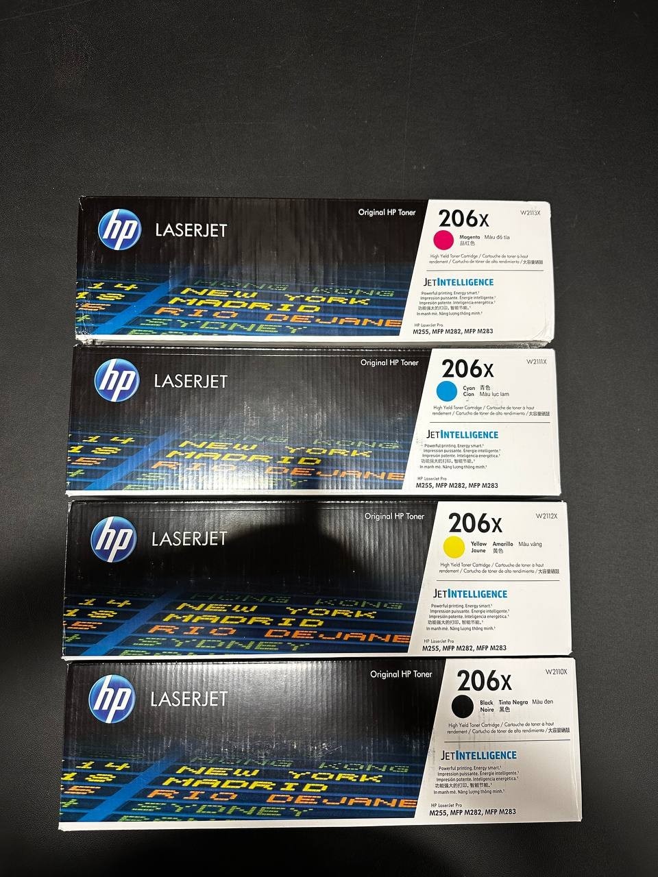 HP 206X High Yield Toner Set Black Cyan Yellow Magenta (4 Pack)