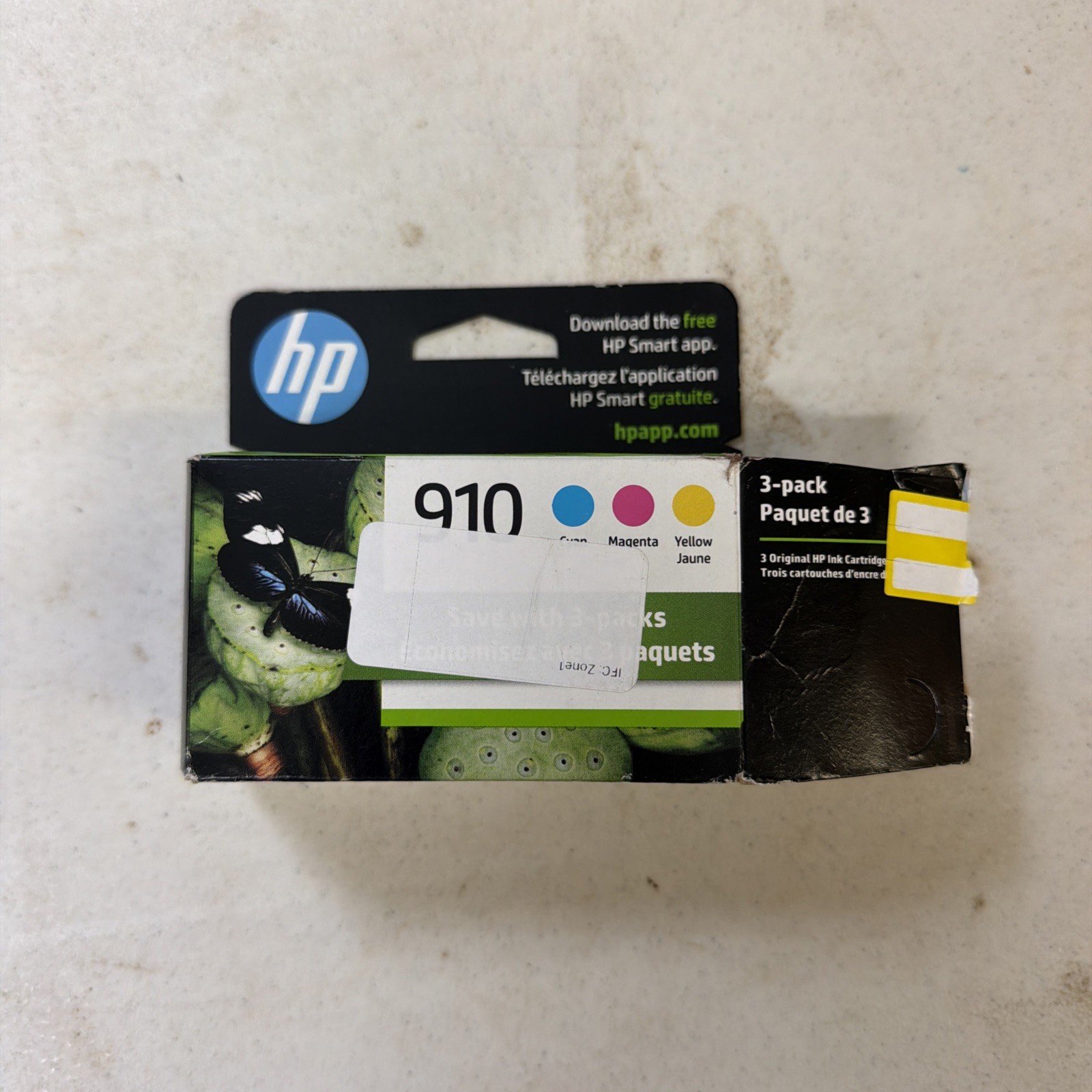 New Genuine HP 910 Tricolor Ink Cartridge Pack Cyan/Magenta/Yellow Exp 2027