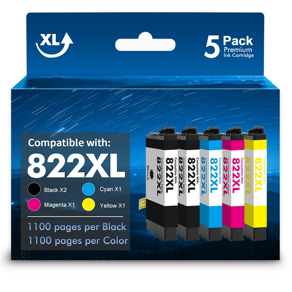 822XL T822 Ink Cartridges compatible for Epson WorkForce WF-3820 WF-4830 WF-4833