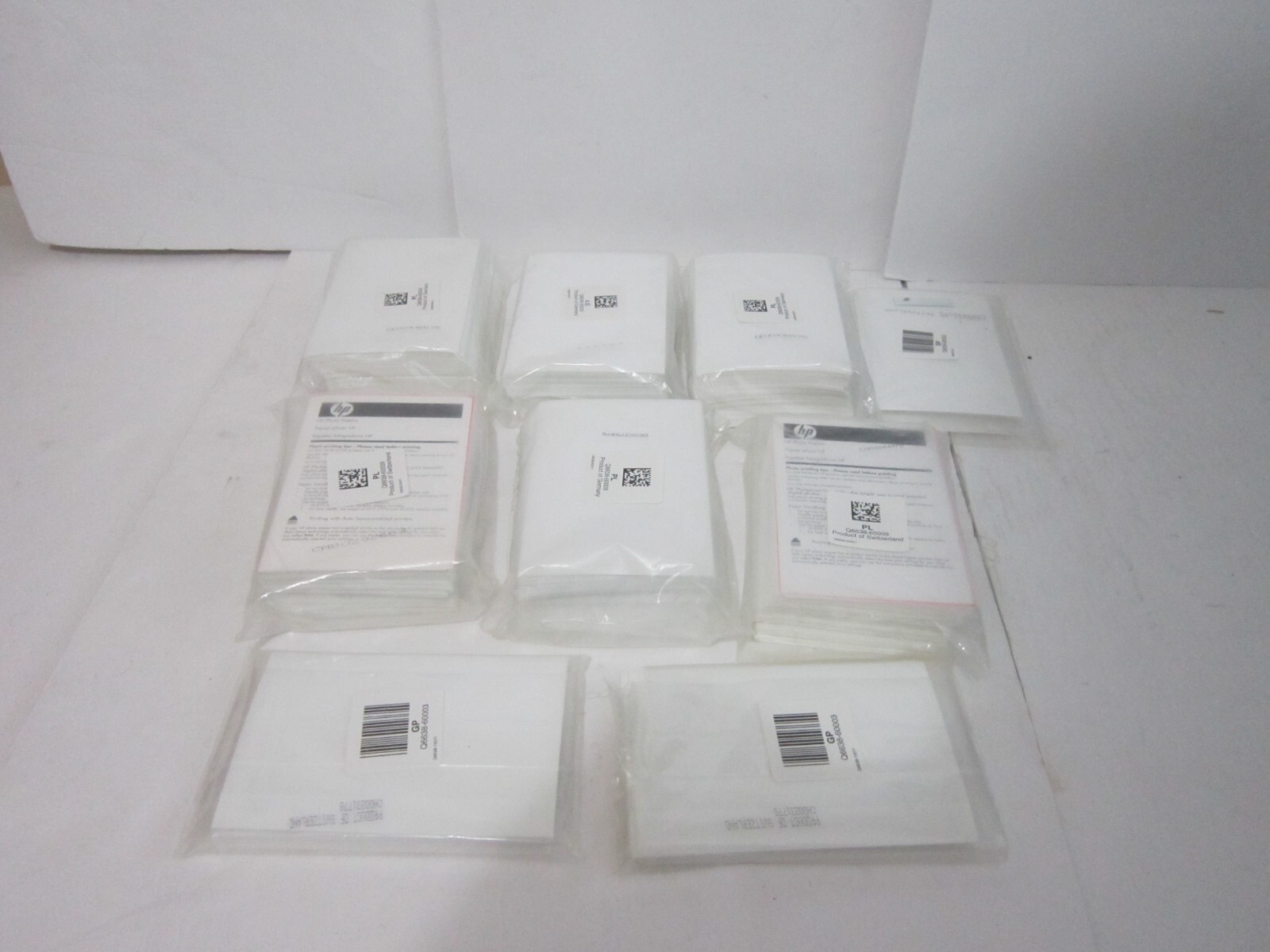 Big Lot of 9 Packs of HP Photo Paper 4×6 Switzerland & Germany Q6638-60026 New