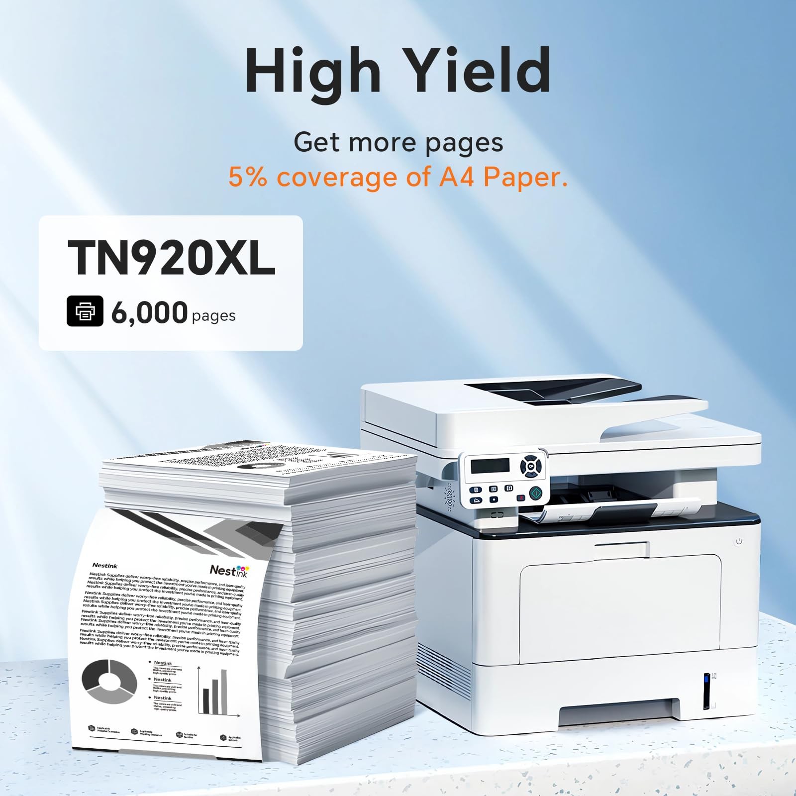 TN920XL High Yield Toner Cartridge for Brother TN920 TN920XL 920 to with HL-L…