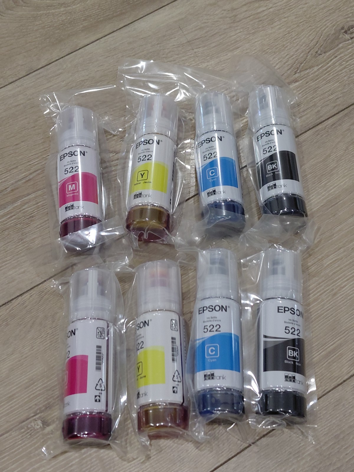 8 Genuine Epson 522 Ink Combo Pack for ET-2400 ET-2840-ET-4810-OEM-4PK