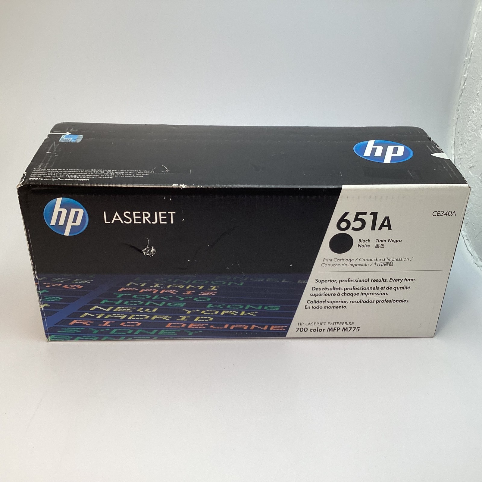 HP 651A CE340A Black LaserJet Toner Cartridge for Enterprise M775 – EXP 07/2022