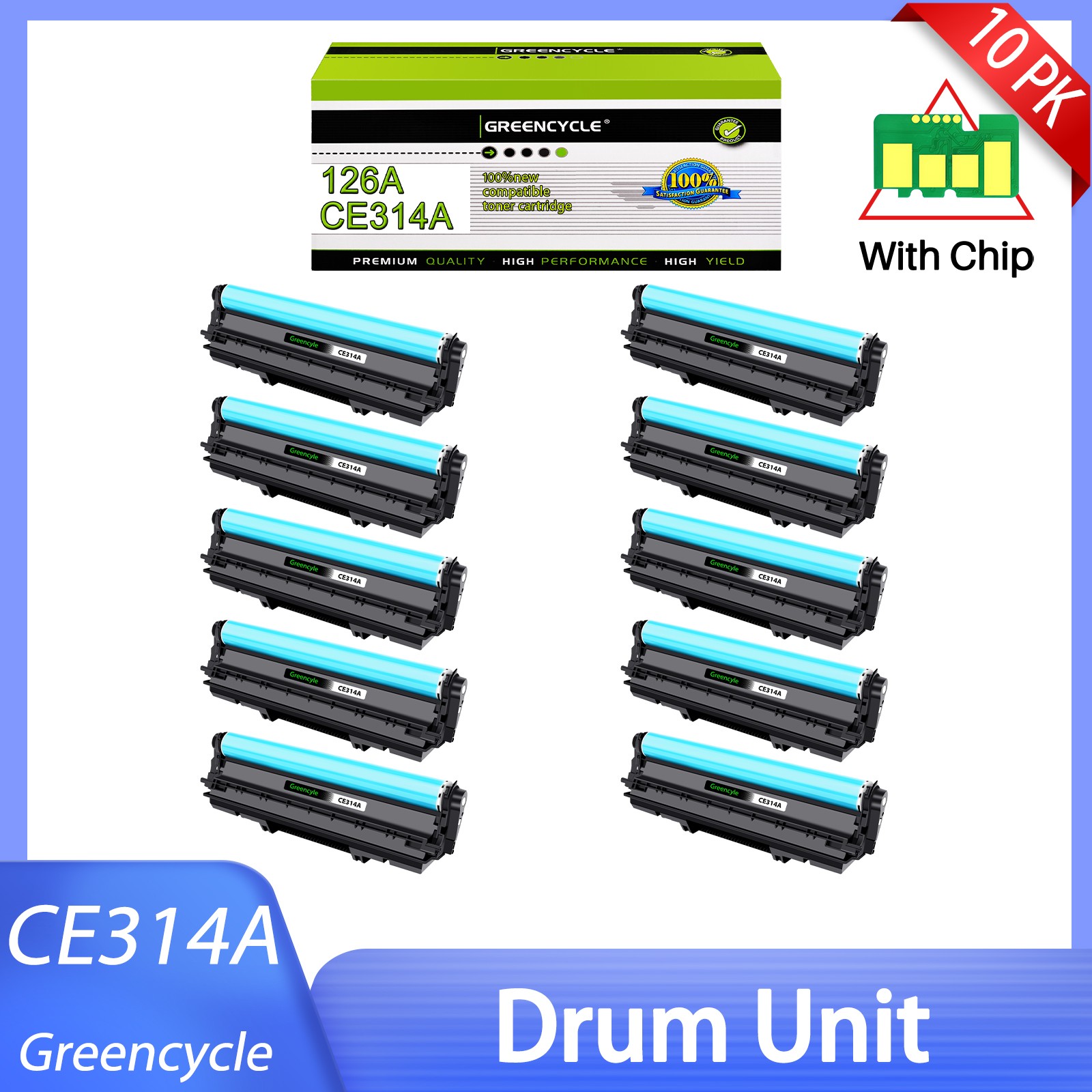10x CE314A Imaging Drum unit For HP LaserJet TopShot M275 M275nw CP1025 CP1025nw