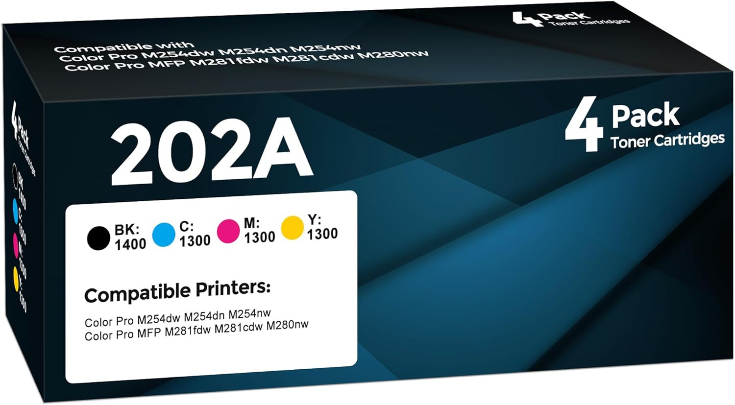 202A Toner Cartridges 4 Pack Compatible for HP 202A 202X Toner Cartridge Replace