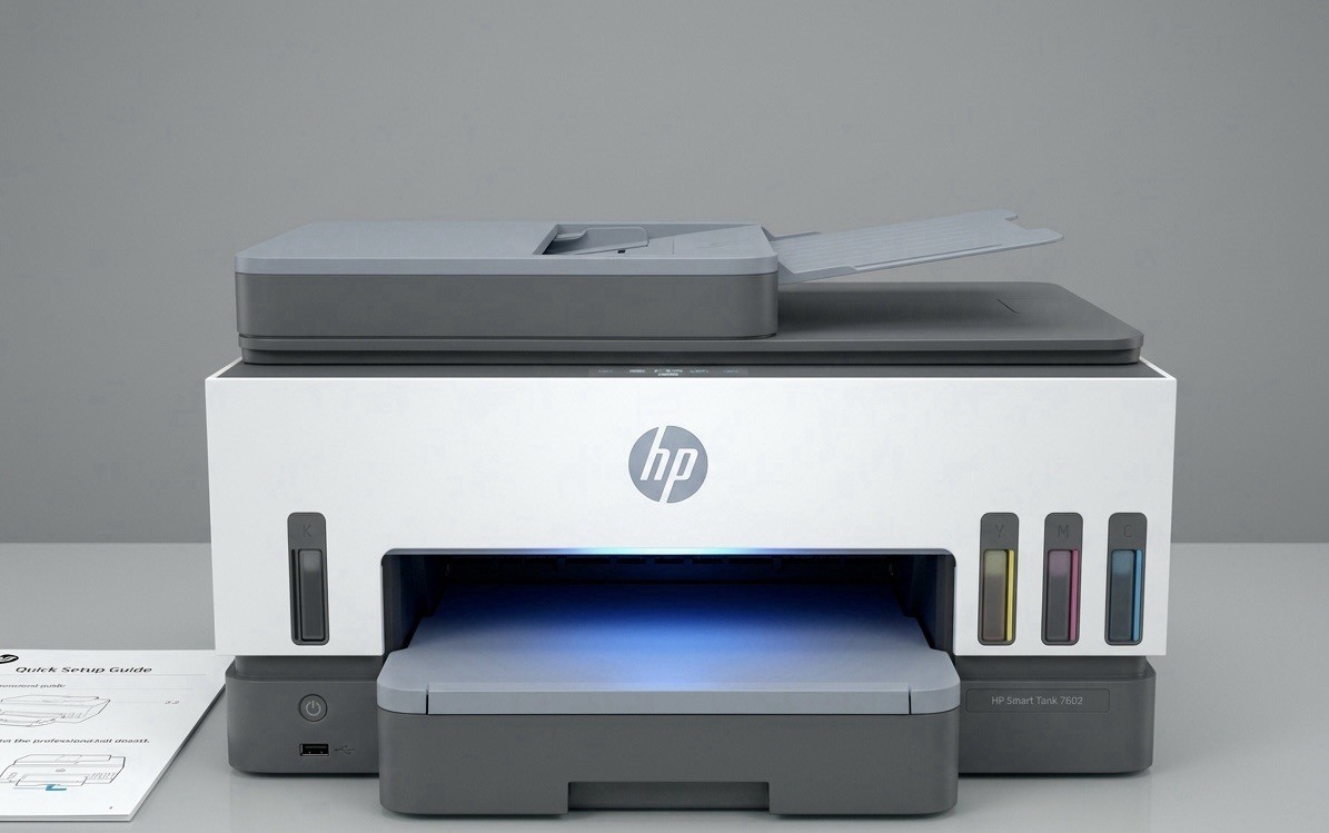 HP Smart Tank 7602 All-in-One Printer, Wireless, Tanks Filled, Wireless Printer