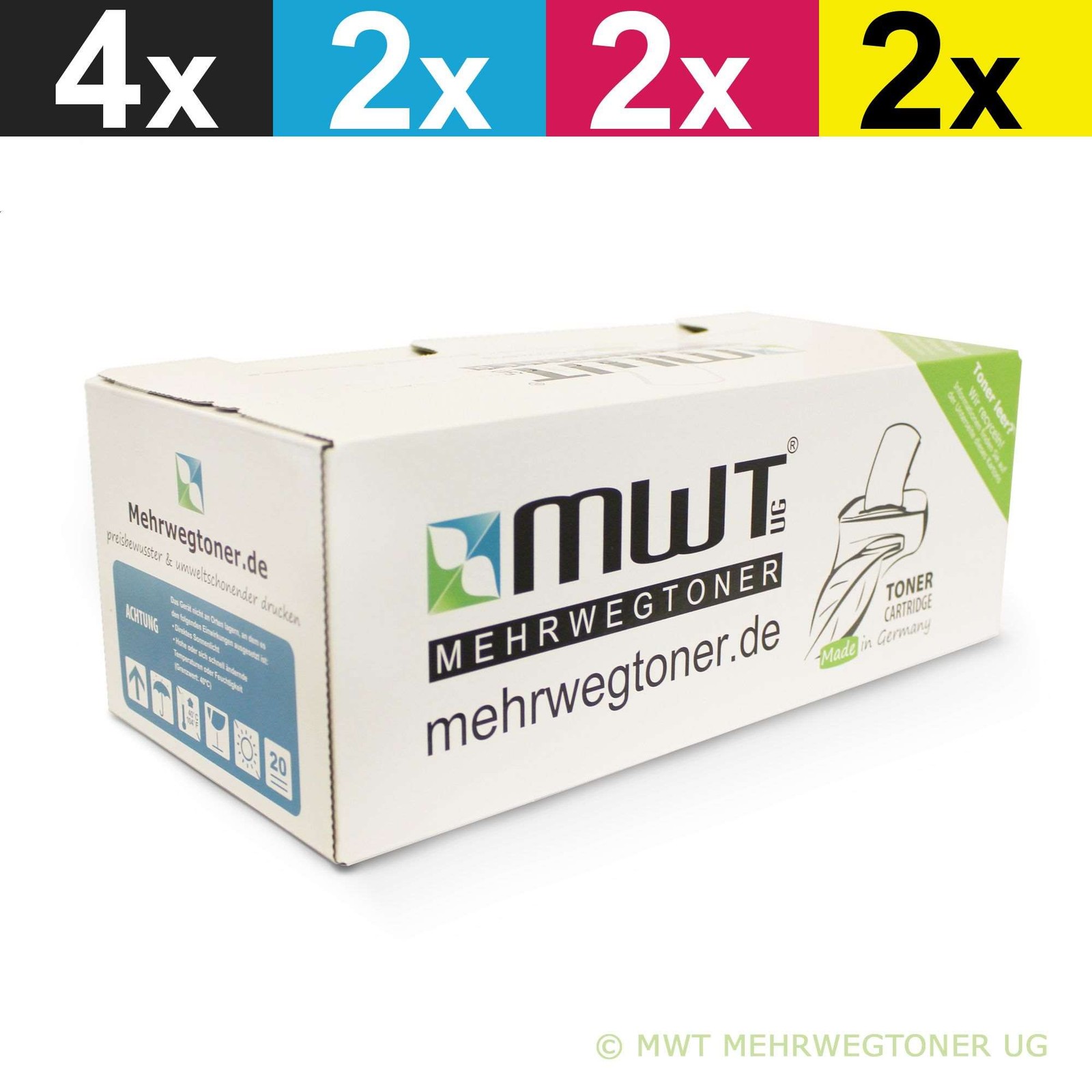 10x MWT Eco Toner for Ricoh MPC4503A MPC5503A MPC6003 33K Black + 22.5K CMY