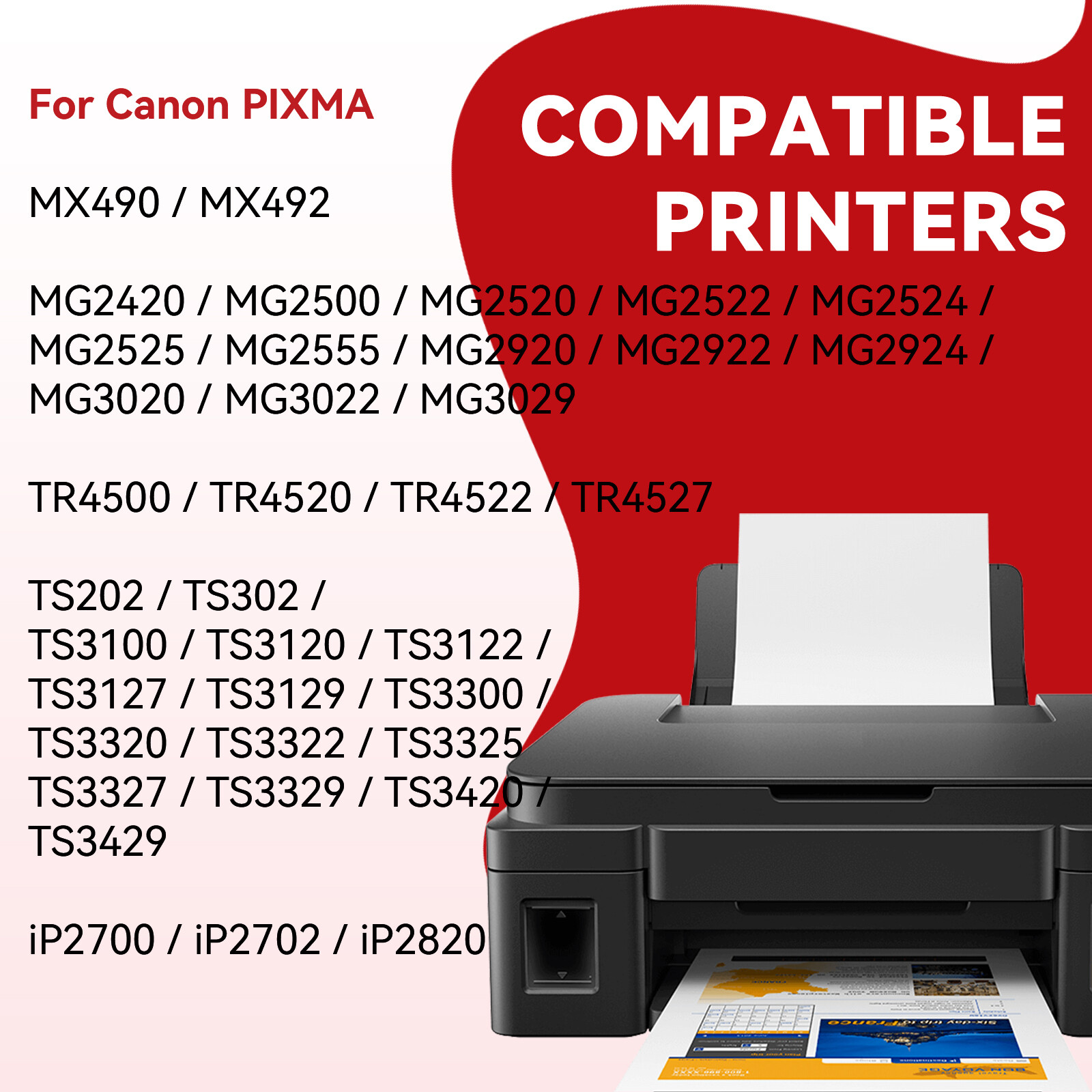 PG-243XL CL-244XL Ink Cartridge for Canon PIXMA MG2520 MX490 MX492 TR4520 TR4522