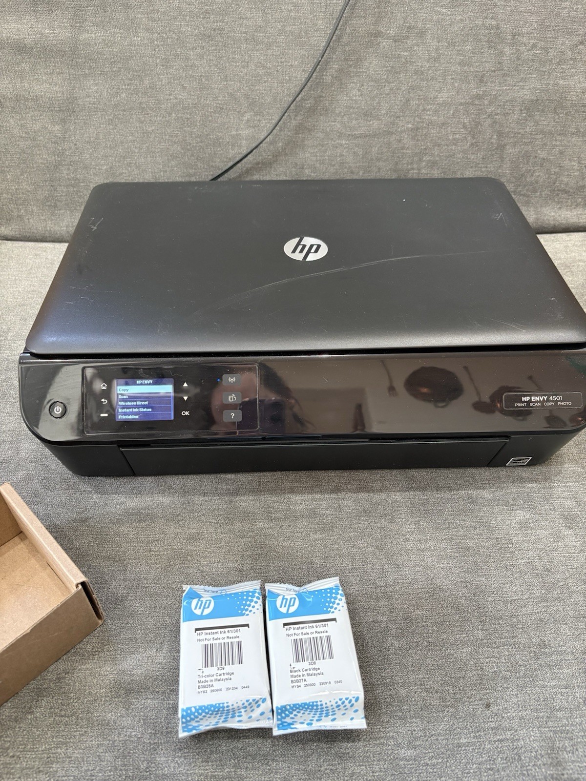 HP ENVY 4501 Printer Multifunction Color Print Scan Copy Photo Tested Extra Ink