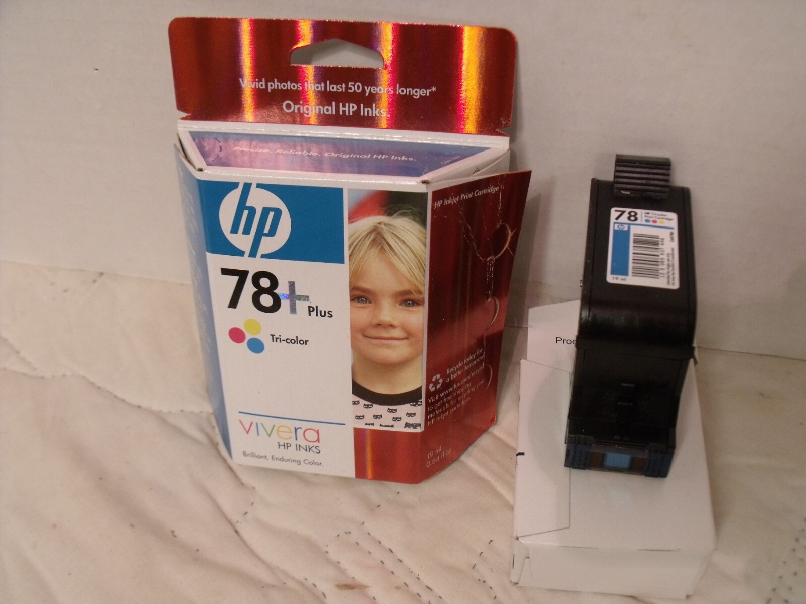 HP 78+ Tri-Color Vivera & HP Inkjet 78 Cartridge LOT OF 2 Expired March 2009 NEW