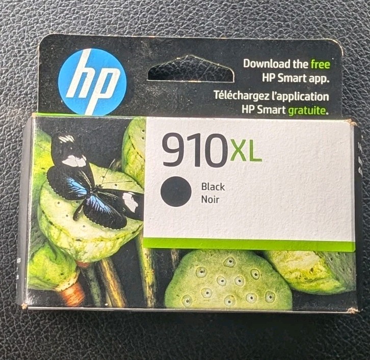 HP 910XL Black Ink Cartridge Genuine OEM- EXP 2025 Jul