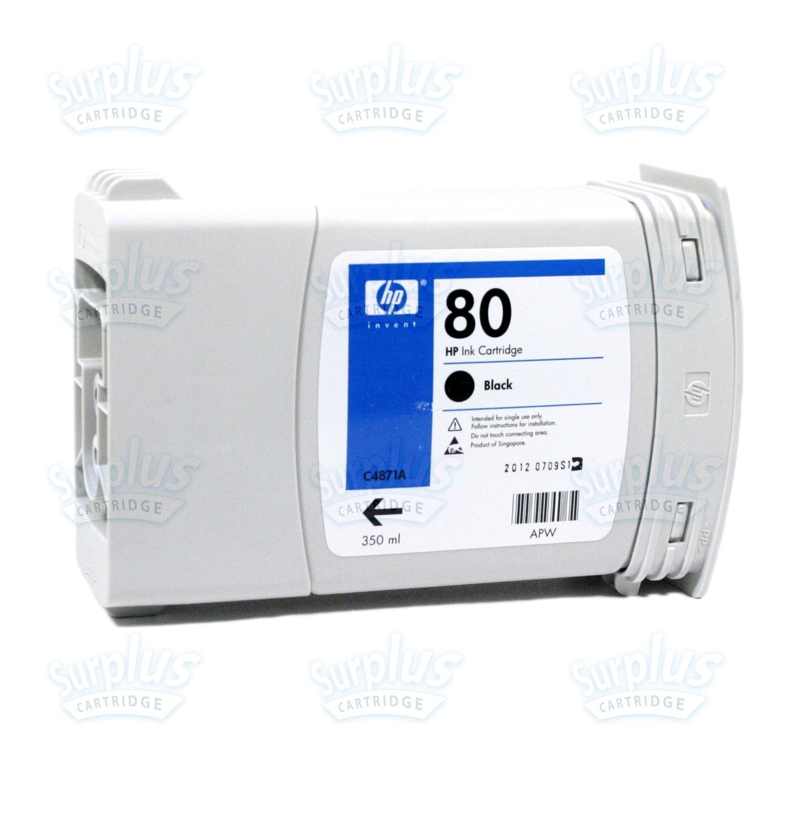 Genuine HP 80 Black 350ML Ink Cartridge DesignJet 1050 1055