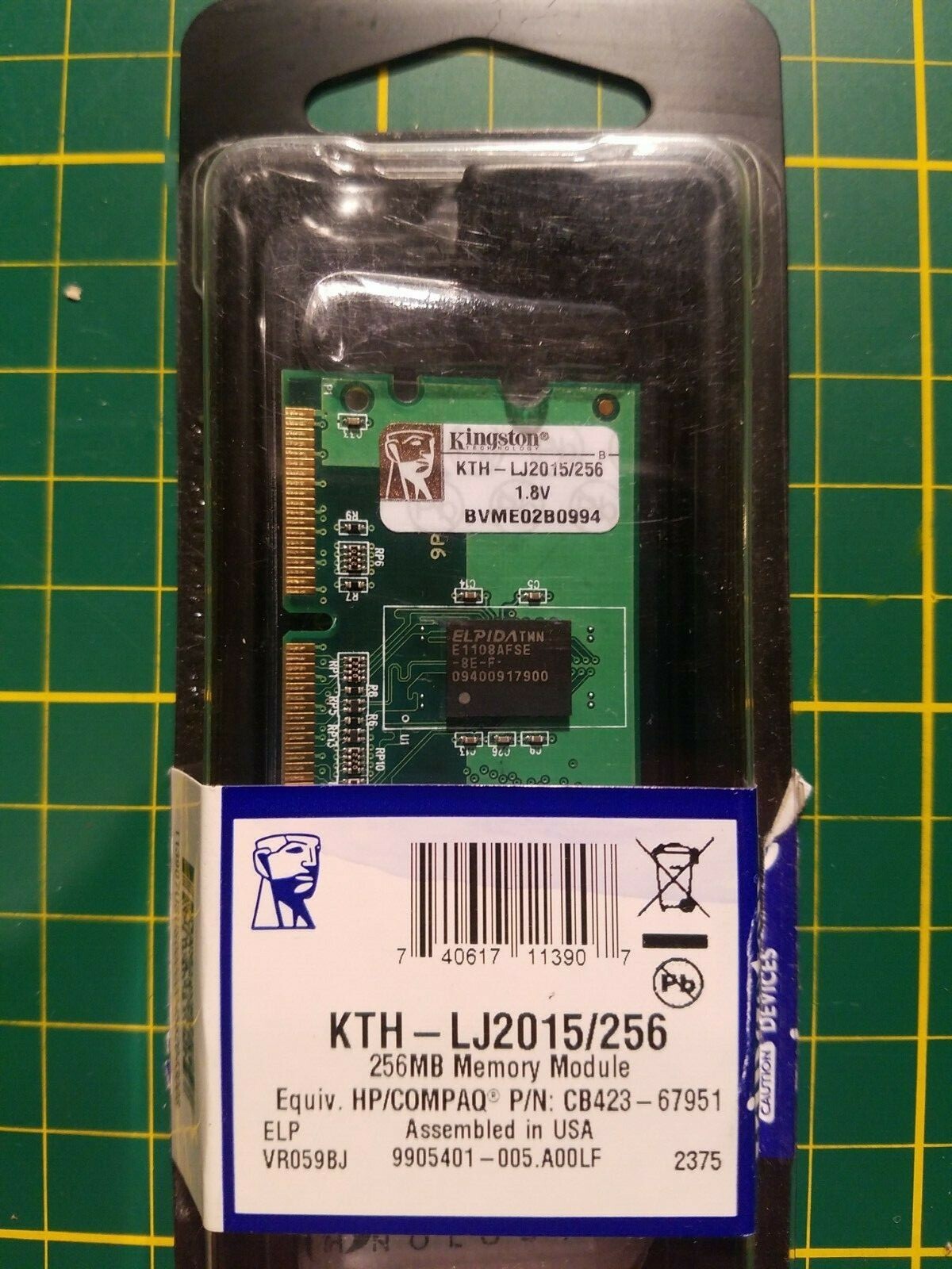 CB423A HP 256MB DDR2 144pin Kingston KTH-LJ2015/256 – tested! DDR2-533