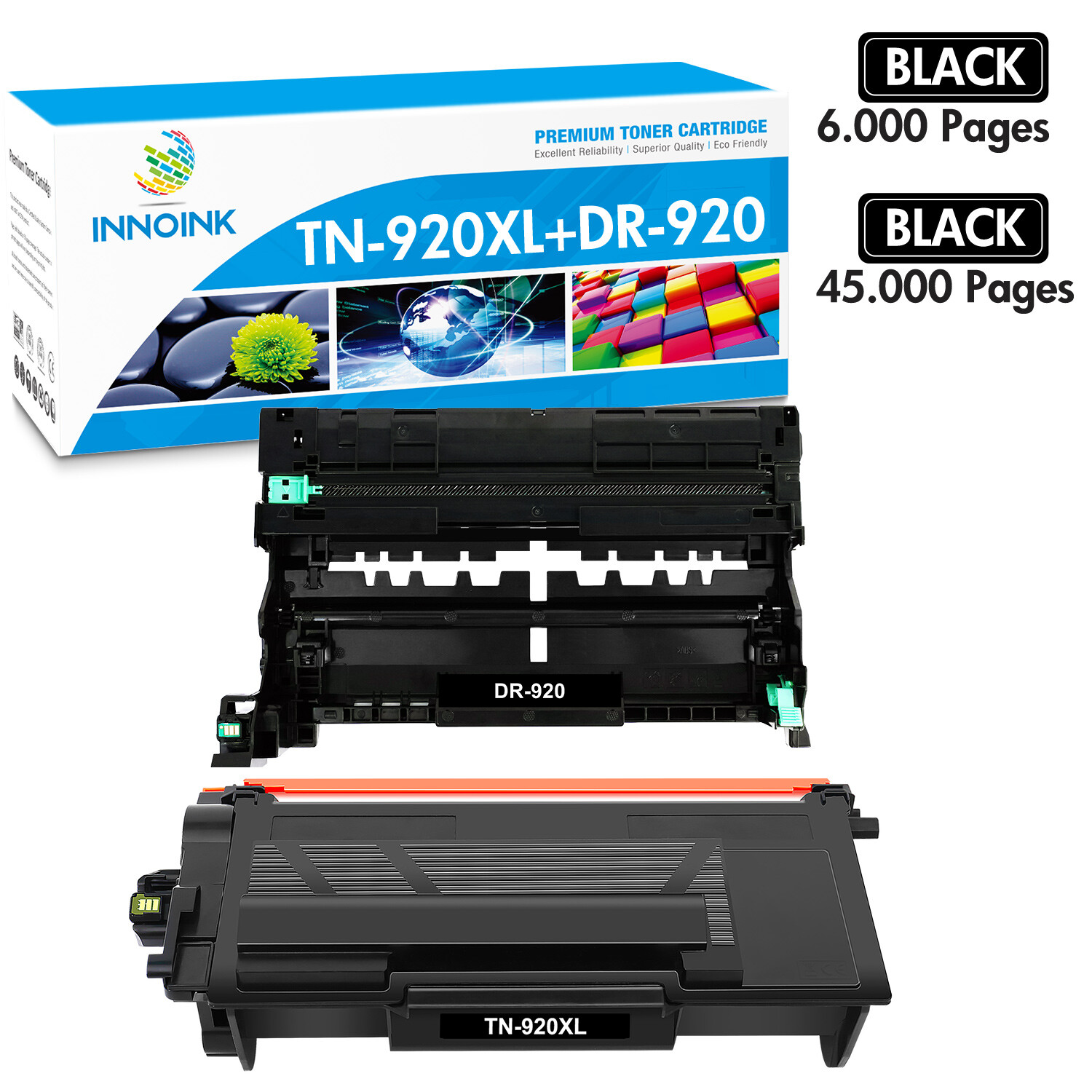 1-5 PK TN920 XL DR920 Drum Compatible With Brother HL-L5215DW HL-L6217DW