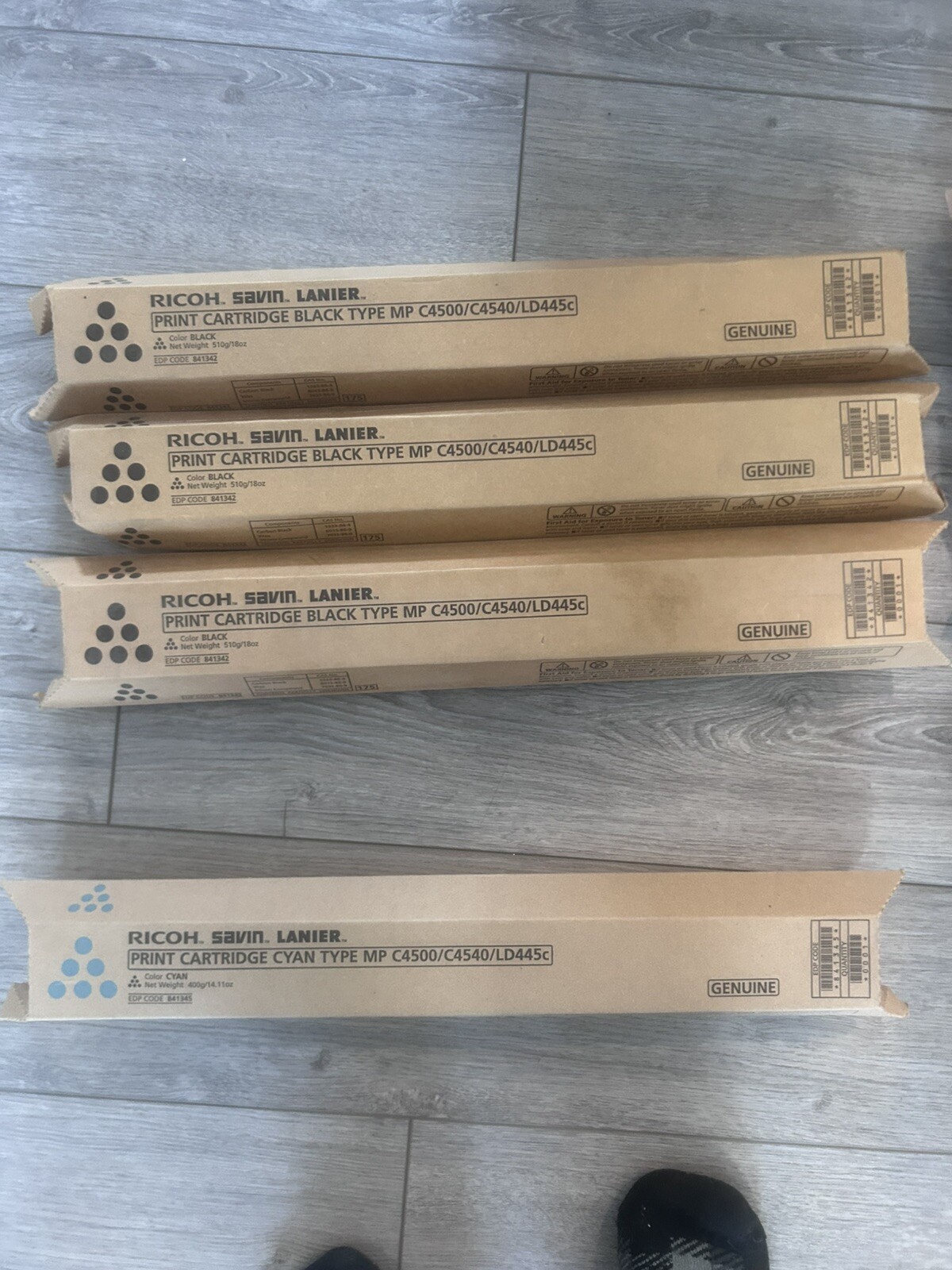 Quantity Of (11) Ricoh Toner MP C4500 C4540 LD445c 7) Yellow (3) Black (1) Cyan