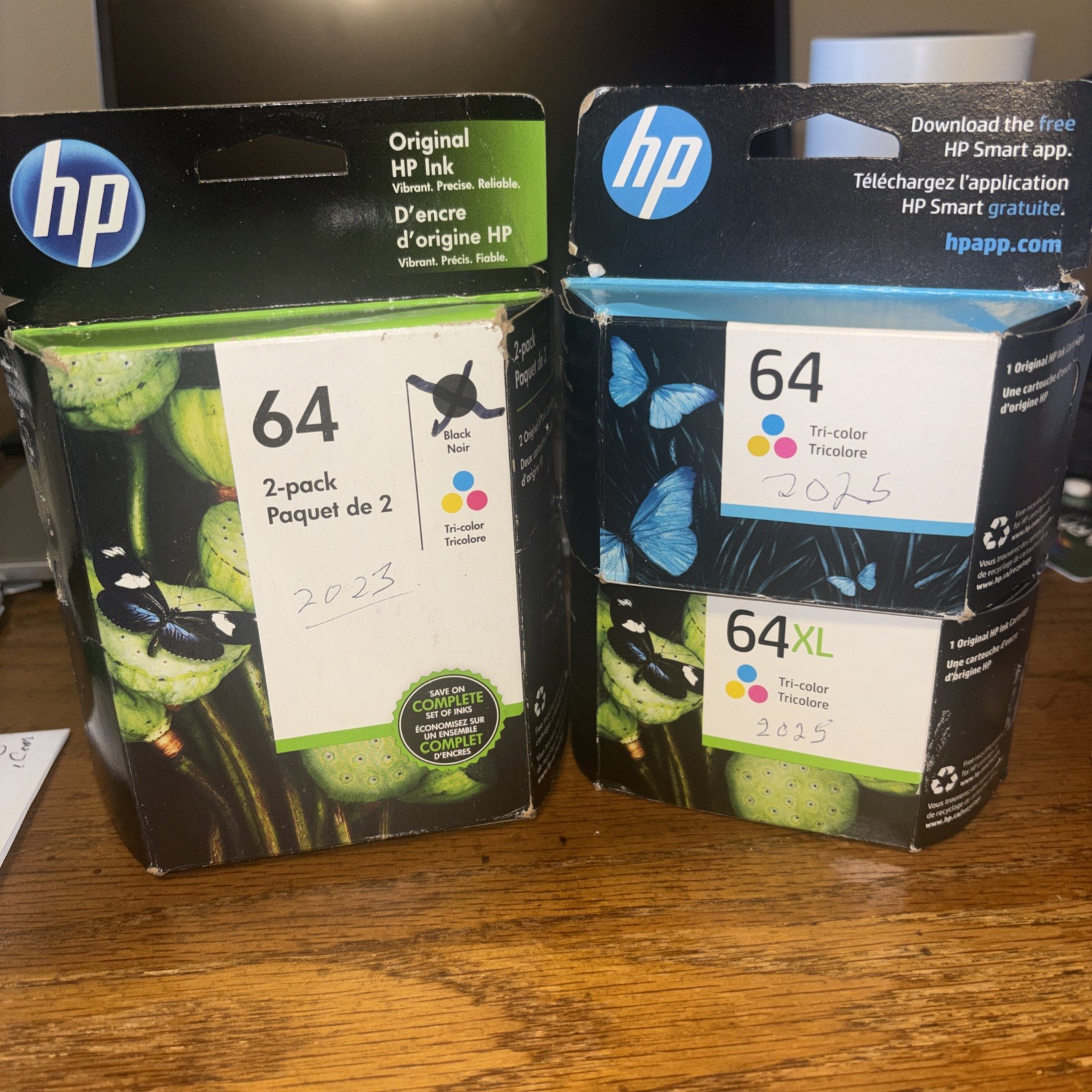 2 Original 64 &1-64xl -Color InkCartridge (N9J89AN) ENVY 6200 6255 7100 exp23&25