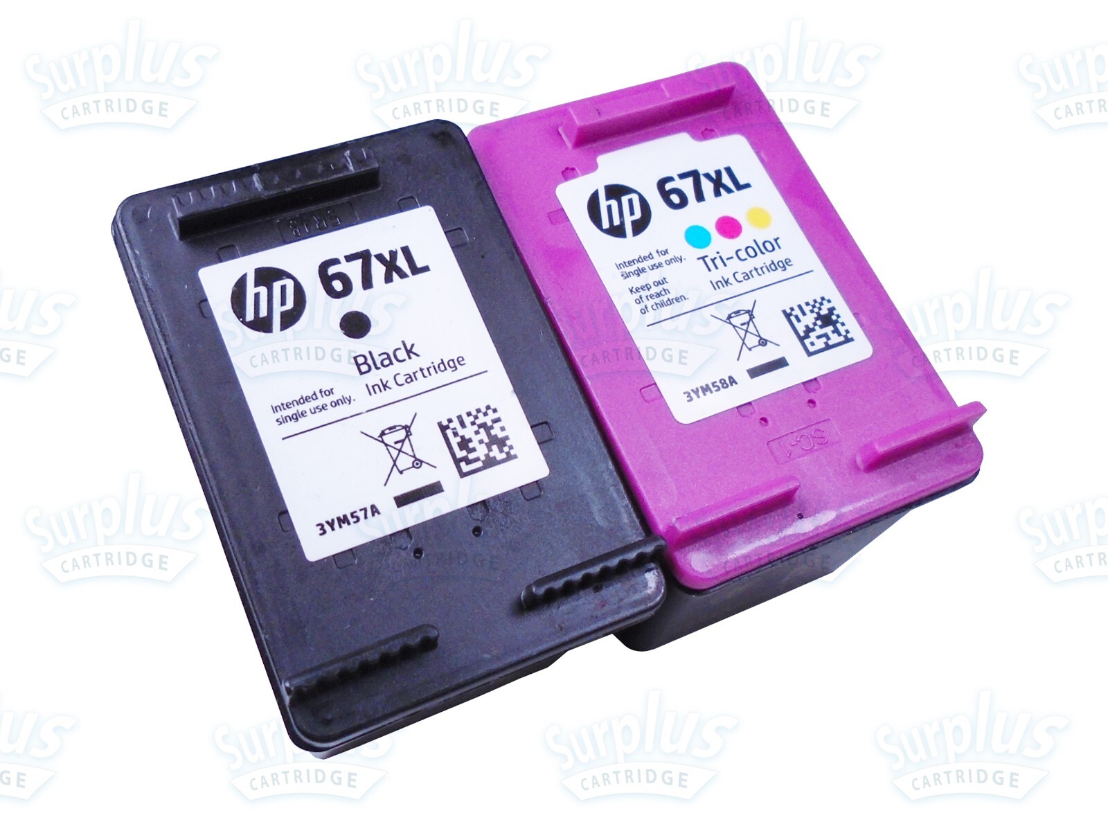 2-PK Genuine HP 67XL Black & Color Ink Cartridges DeskJet 2724 2725 2755