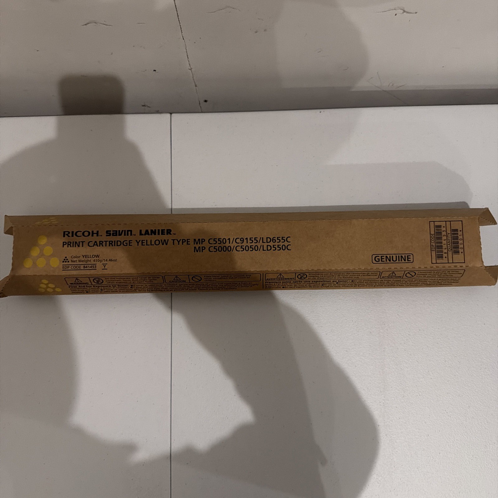 Genuine Ricoh Savin Lanier MP C5501 Yellow 841453 Toner MP C5501 C9155 LD655C