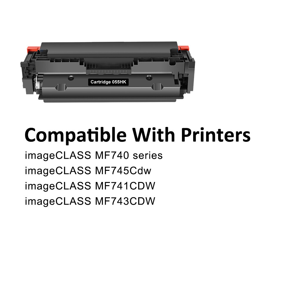 3x Color Toner Compatible With Canon 055H With Chip imageCLASS MF743CDW LBP664CX