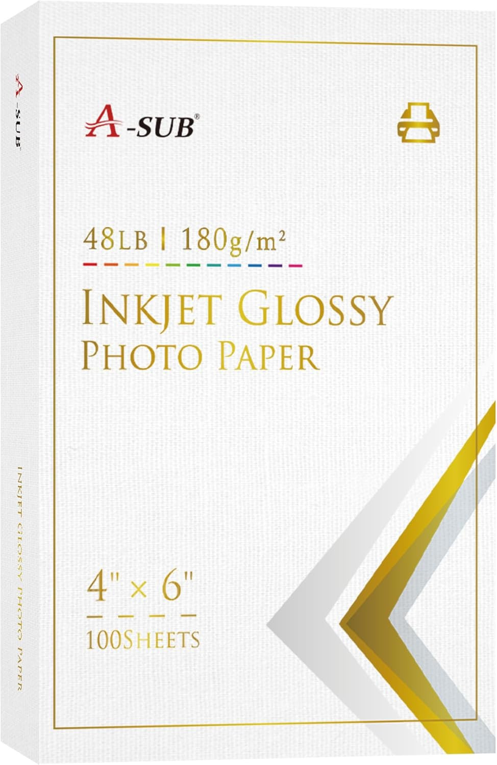 Glossy Photo Paper 4×6 inch, 100 Sheets Inkjet Photo Printer Paper 48lb 180gsm,