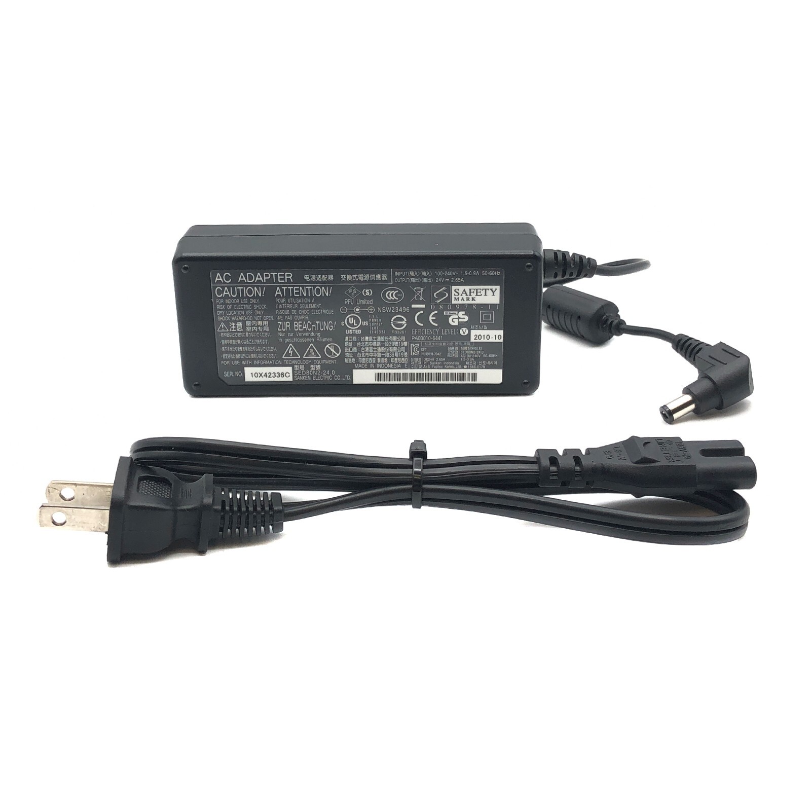 NEW Genuine Fujitsu AC Charger Adapter for Fujitsu Image Scanner FI-Series