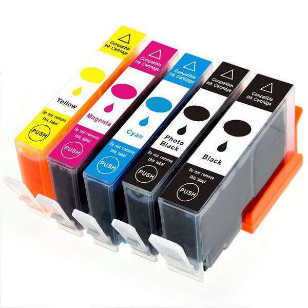 5PK XL Printer Ink Combo for 564XL HP Photosmart C6388 D5468 7520 7525 D5460