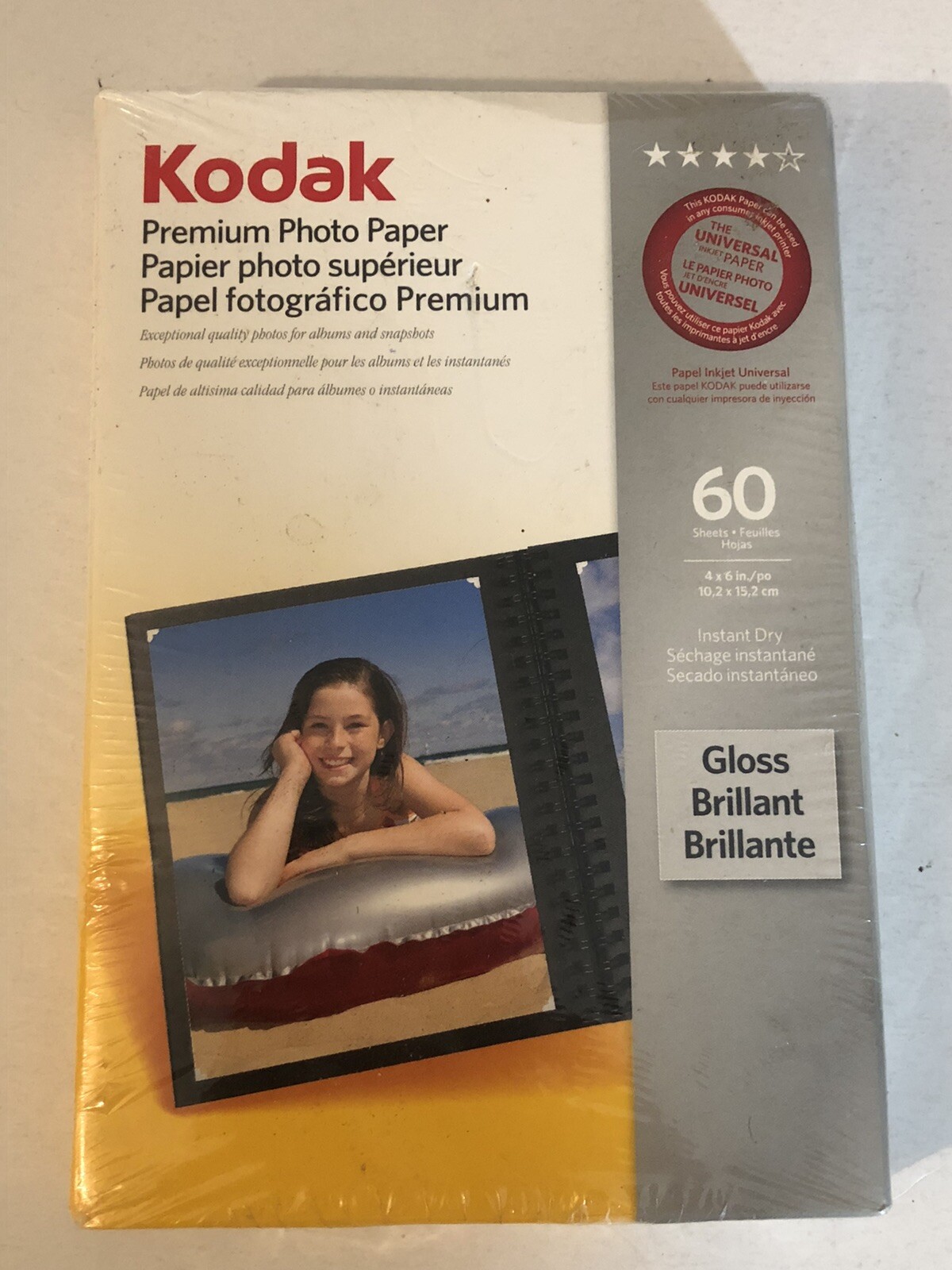 Kodak Photo Paper 60 Sheets 4×6” Sealed ODS1