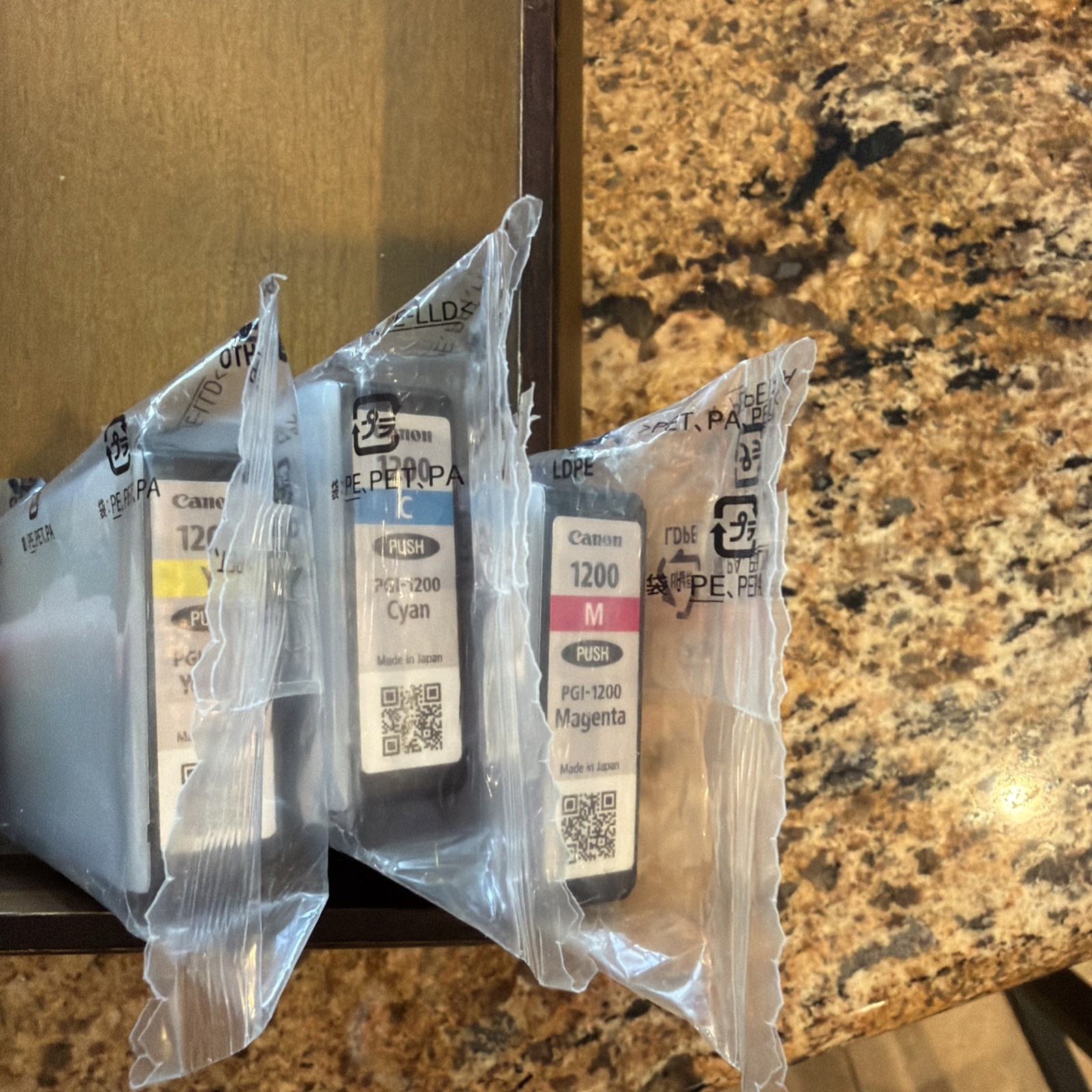 Genuine Canon PGI-1200 Cyan Magenta Yellow Ink Cartridges OEM Sealed Lot 3