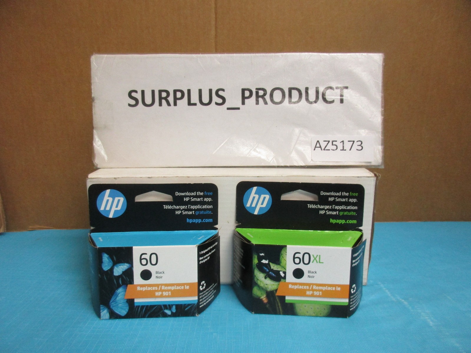 GENUINE HP 60XL CC641WN BLACK INK & 60 CC640WN BLACK INK SEALED BOXES EXP.2025
