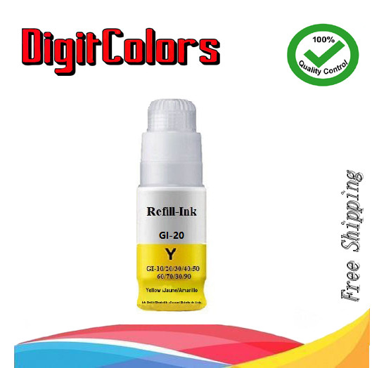 Refill ink GI-20 Yellow ink bottle For Canon Pixma G5020 G6020