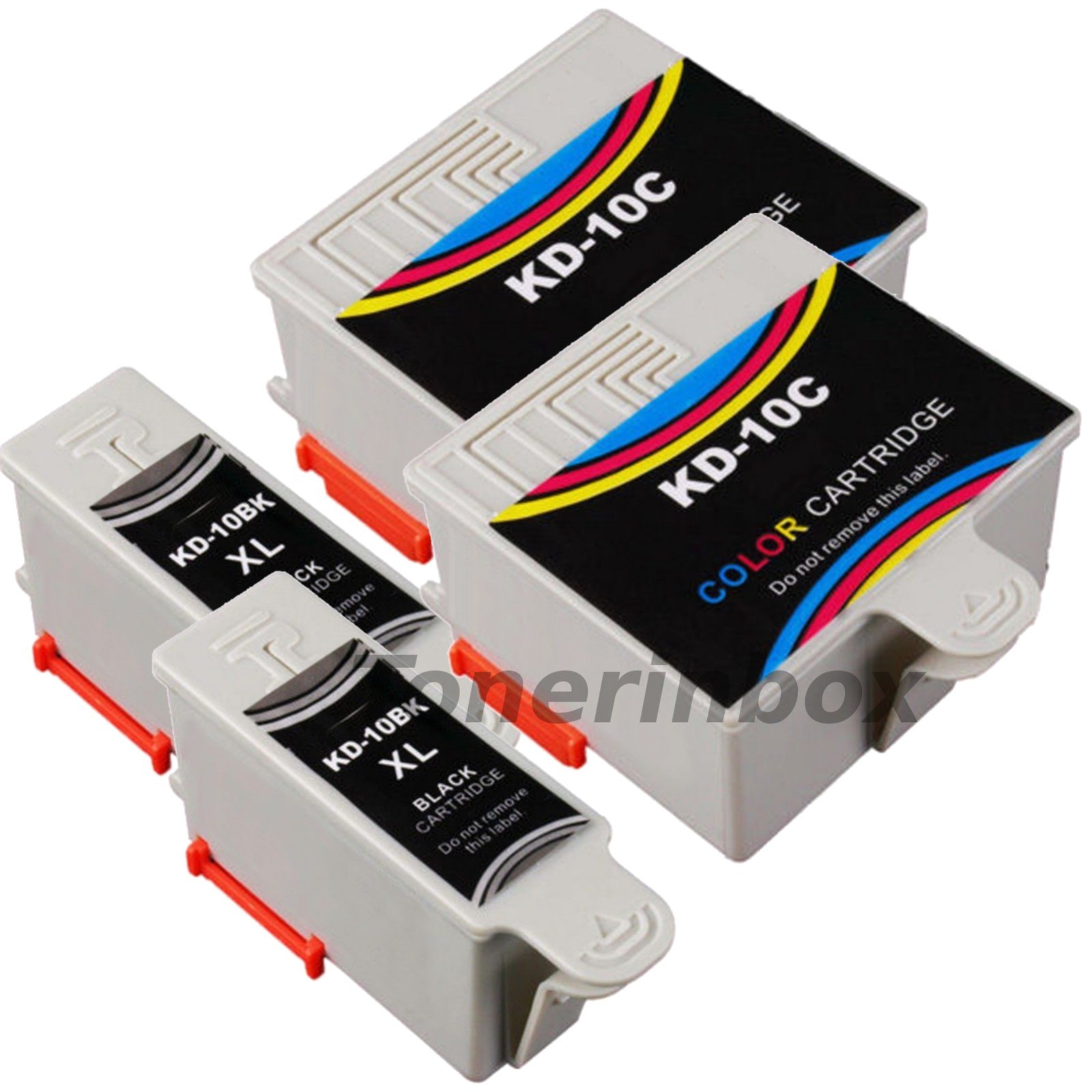 4 Pack (2 Bk/2 Color) #10 Ink Cartridges For Kodak 10B 10C ESP 3250 5210 5250