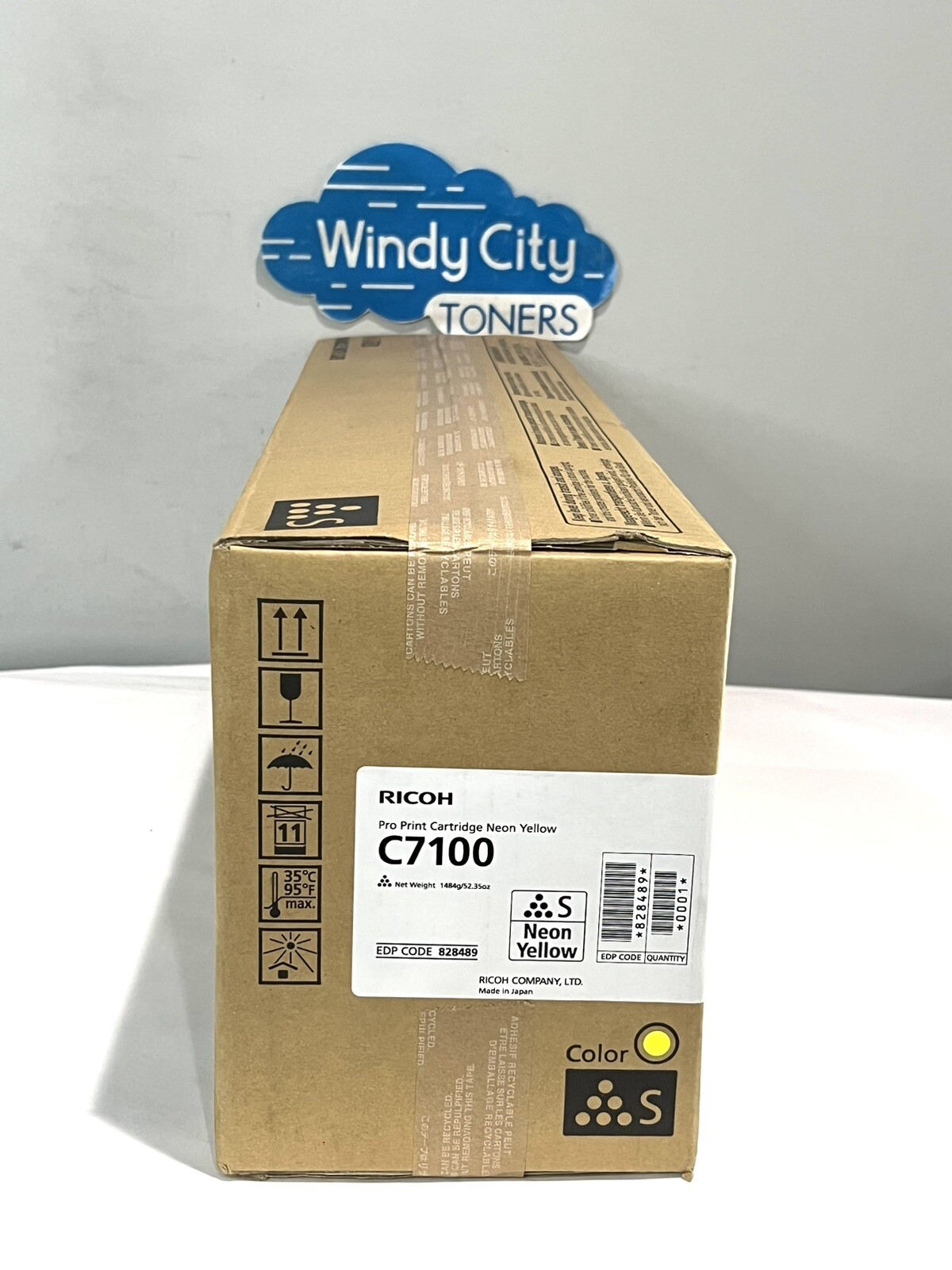 Genuine Ricoh 828489 Pro Print Cartridge Neon Yellow C7100 C7110 C7200 C7210x