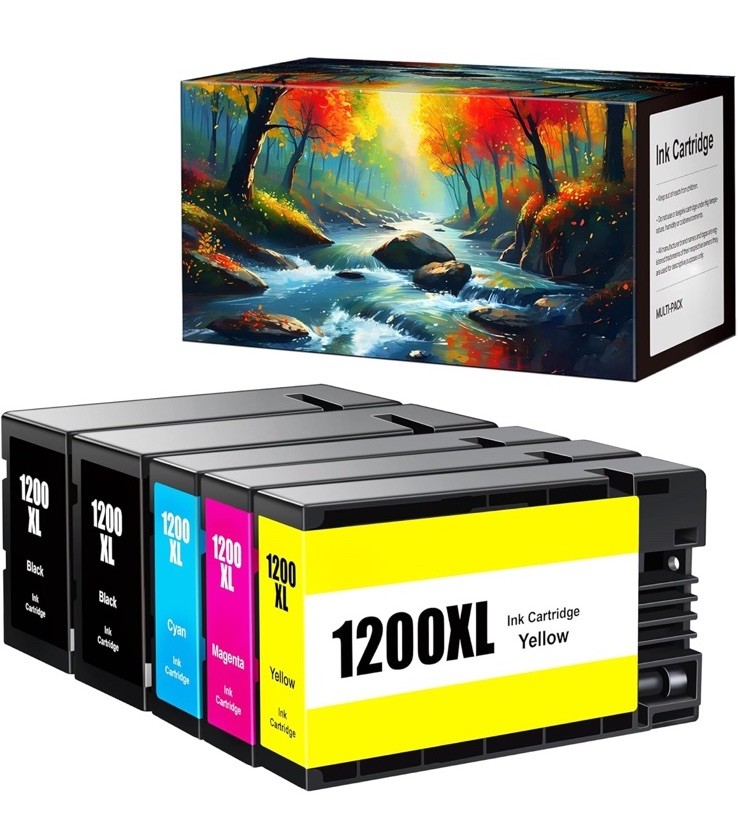 5PK PGI-1200XL High Yield Ink For Canon Maxify MB2020 MB2120 MB2320 MB2720 2710