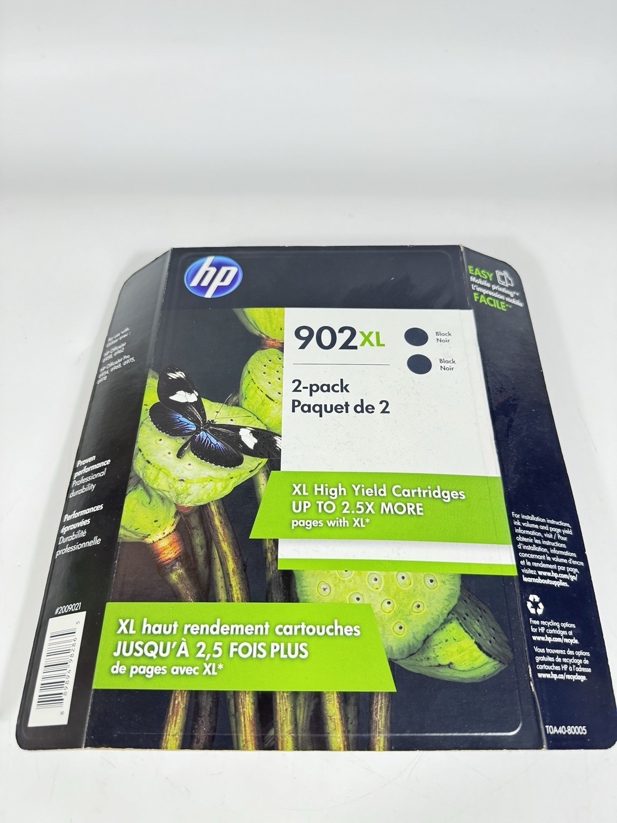 GENUINE HP 902XL 2-Pack BLACK Ink Cartridges Warranty Expired 9/2019 NEW/SEALED