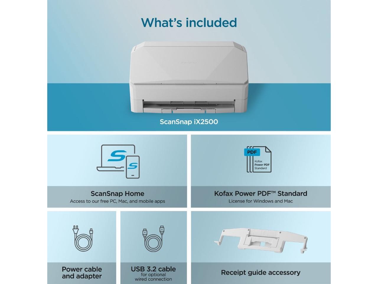 Ricoh ScanSnap iX2500 Sheet Fed Document Scanner (PA03860-B105)