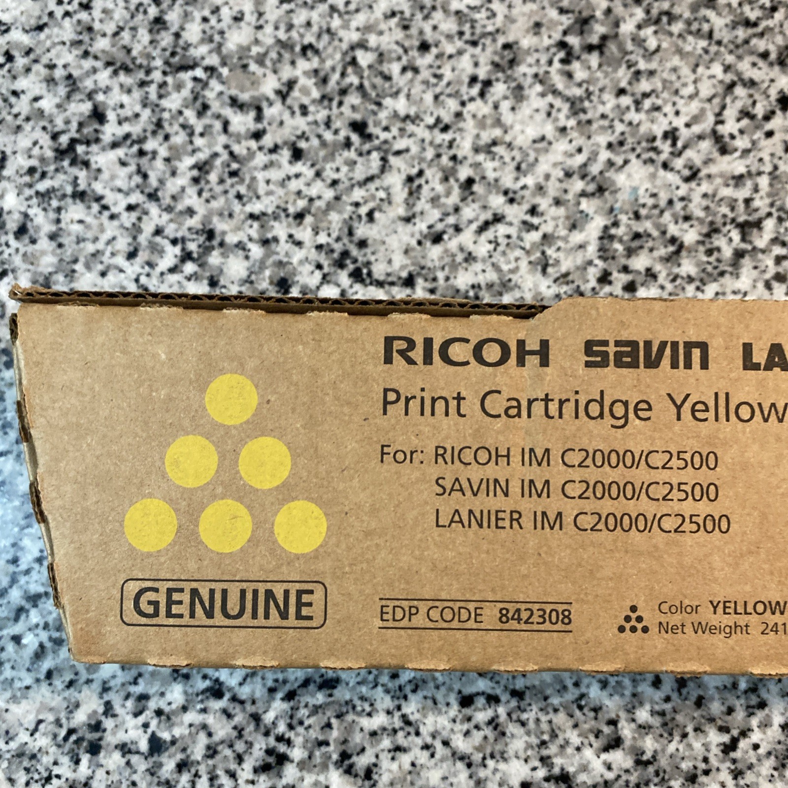 342308 New Genuine Ricoh Savin Lanier Yellow Toner for IM C2500H C2000