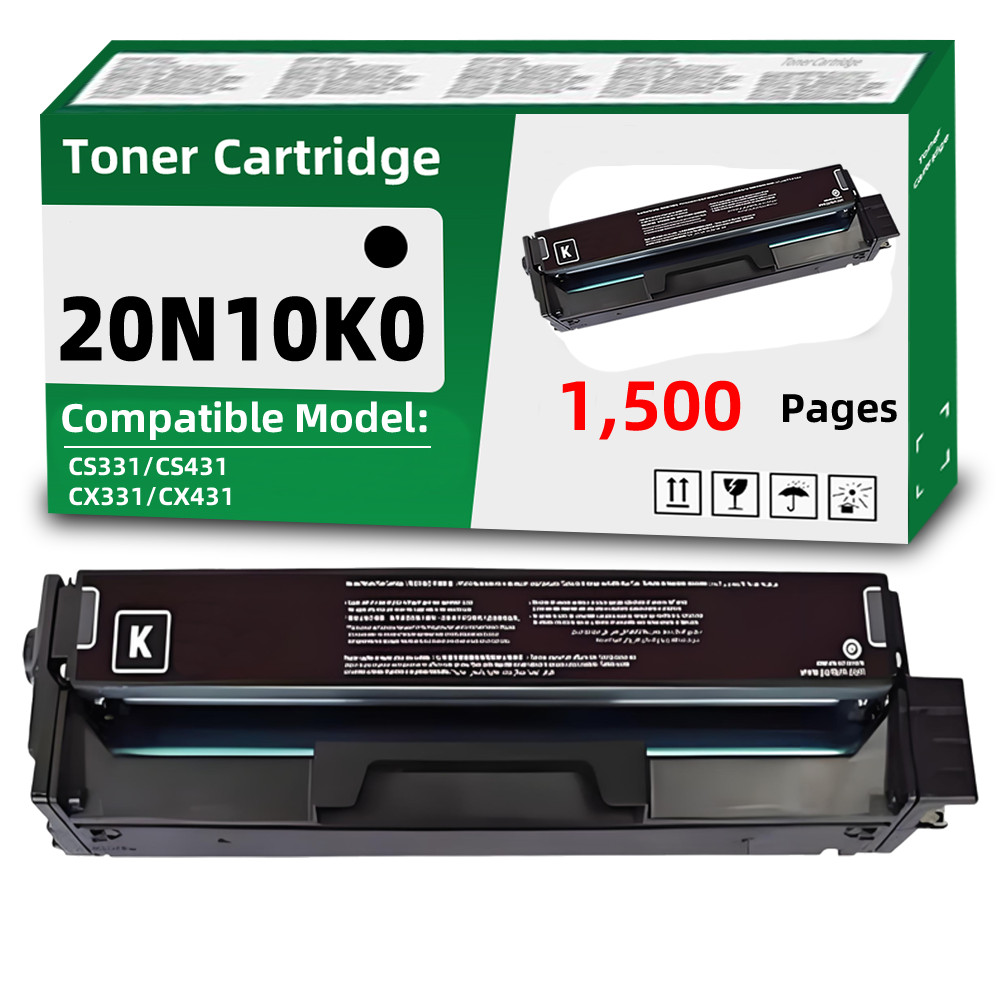 20N10K0 Black Toner Cartridge Compatible for Lexmark CS331 CS431 CX331 CX431
