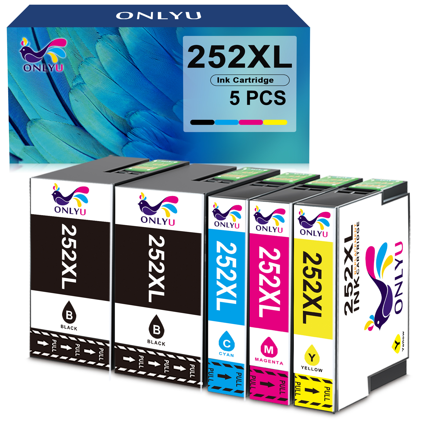 Printer Ink Cartridge For Epson 252XL Fits WorkForce WF-3620 3640 7710 7720