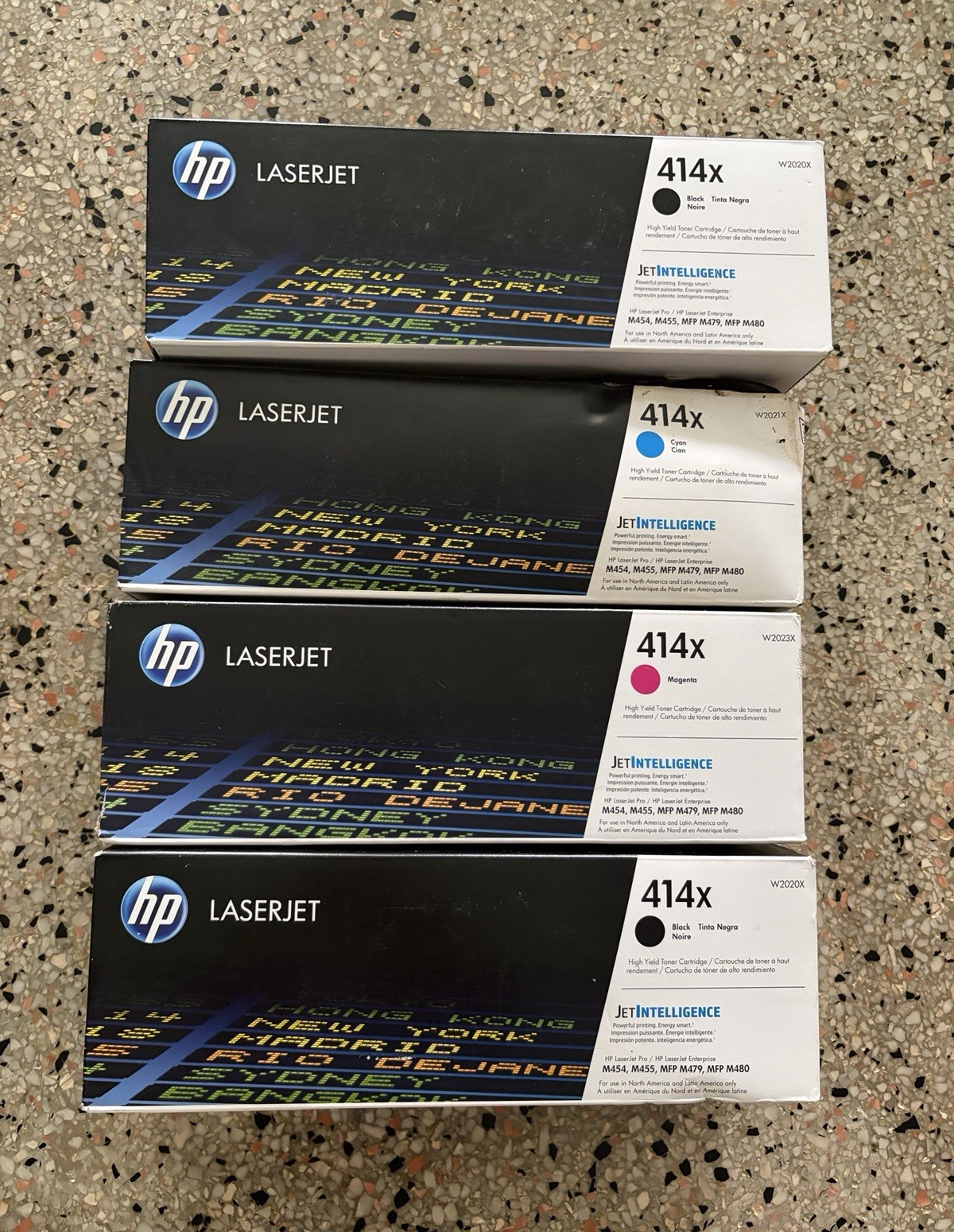 HP 414X Genuine Original CMYK Toner Cartridge Set of 4 W2020X-23X